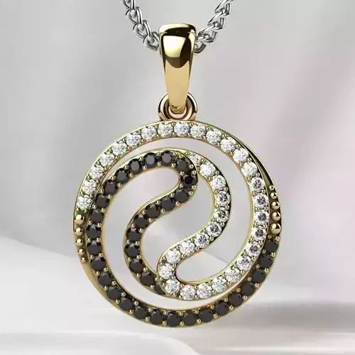 Yin Yang Gold Pendant