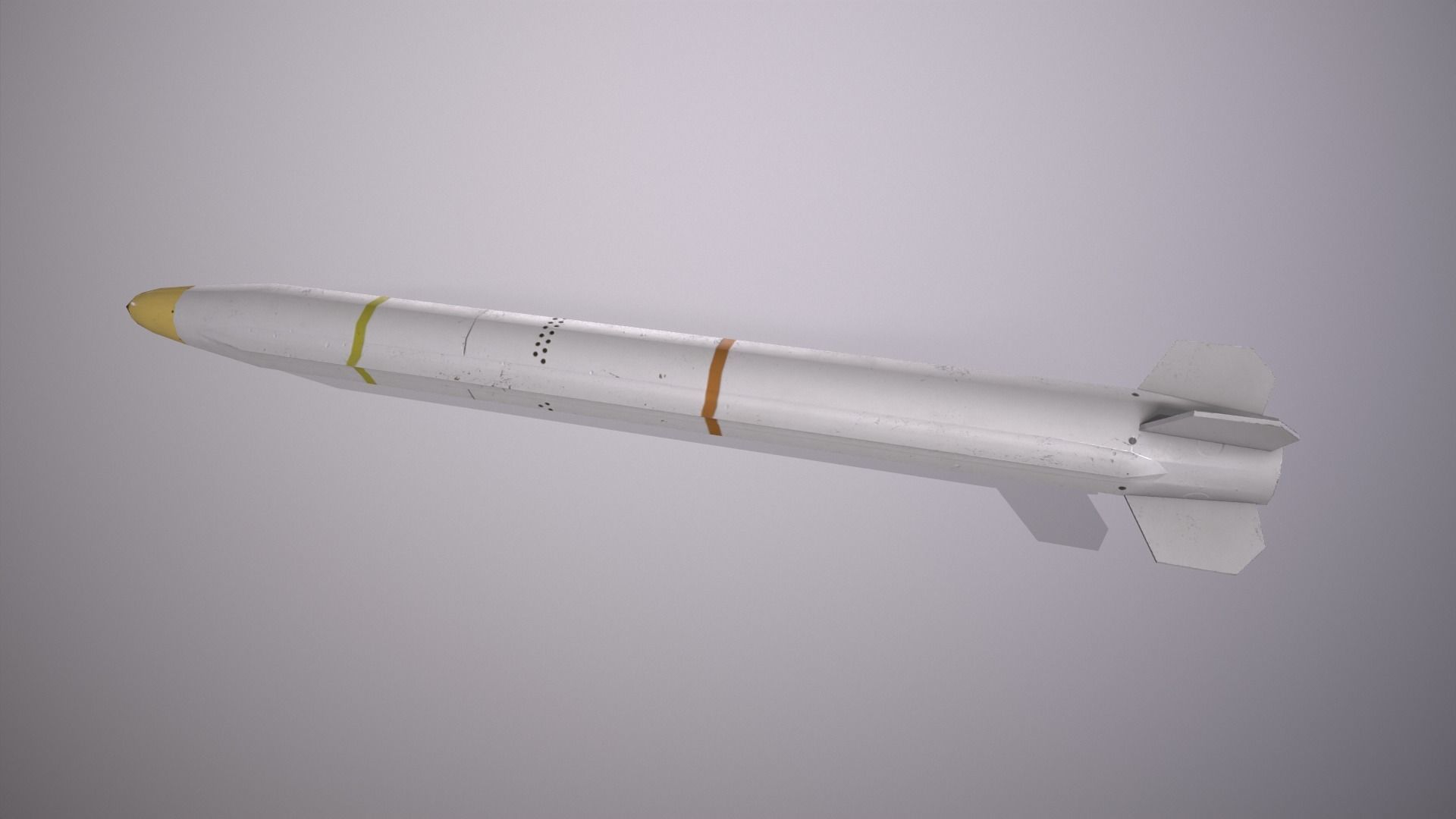 AGM-88G AARGM-ER Anti-radiation Missile Low-poly 3D model_1
