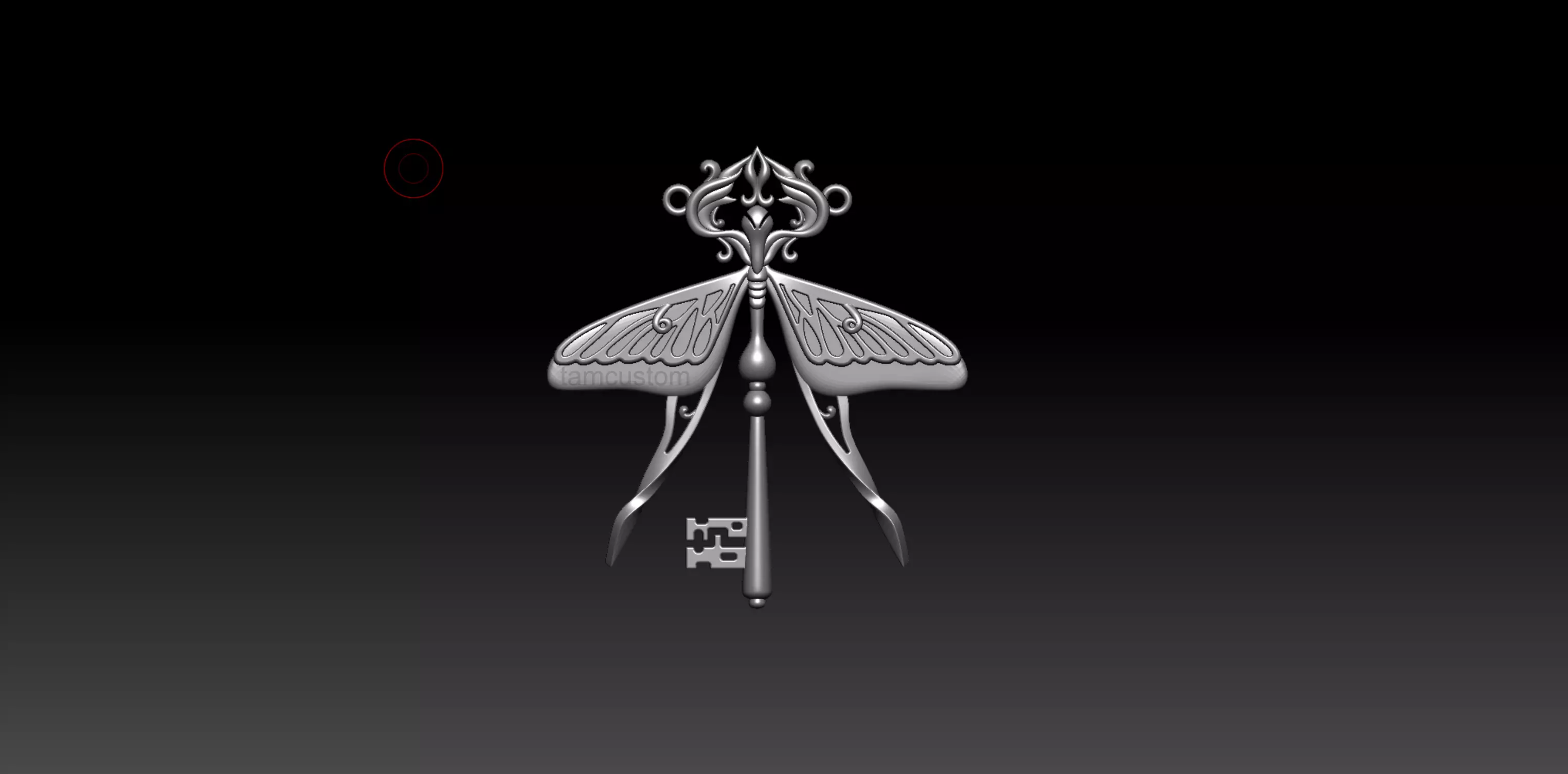 Key Luna Moth Butterfly 1 3D print model_0
