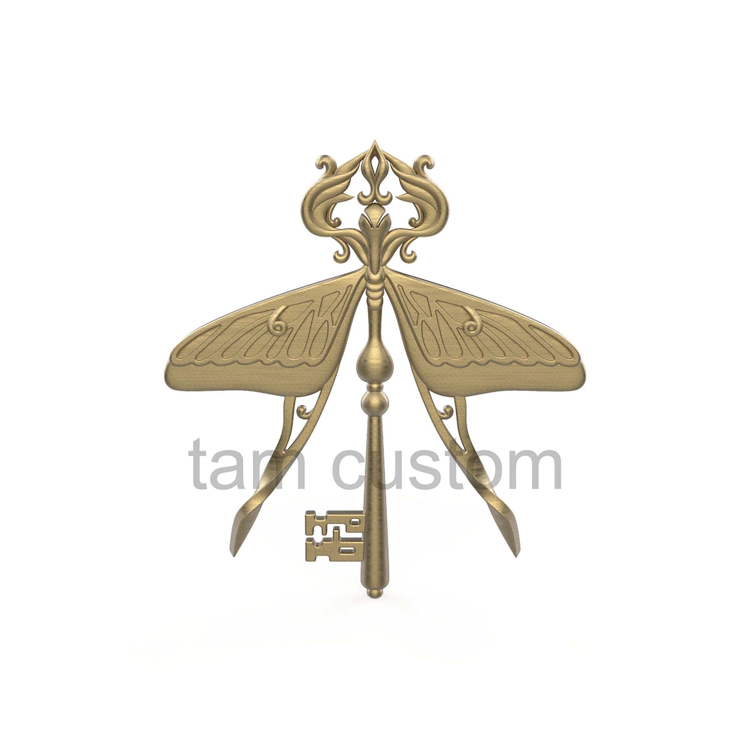 Key Luna Moth Butterfly 1 3D print model_2