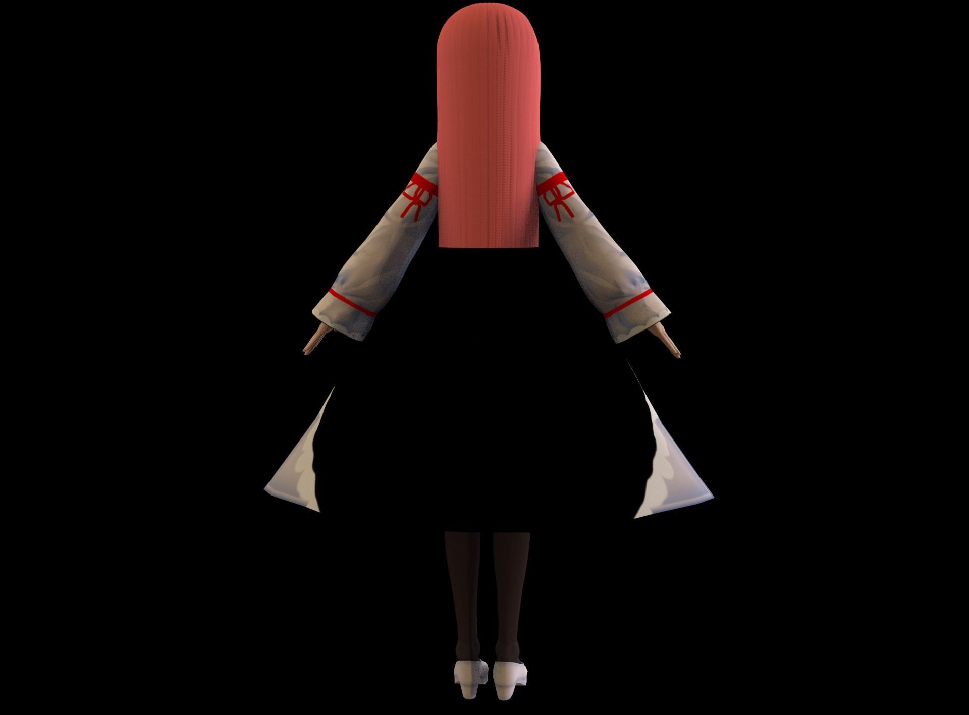 game ready Low Poly Anime Character 7 Low-poly 3D model_4