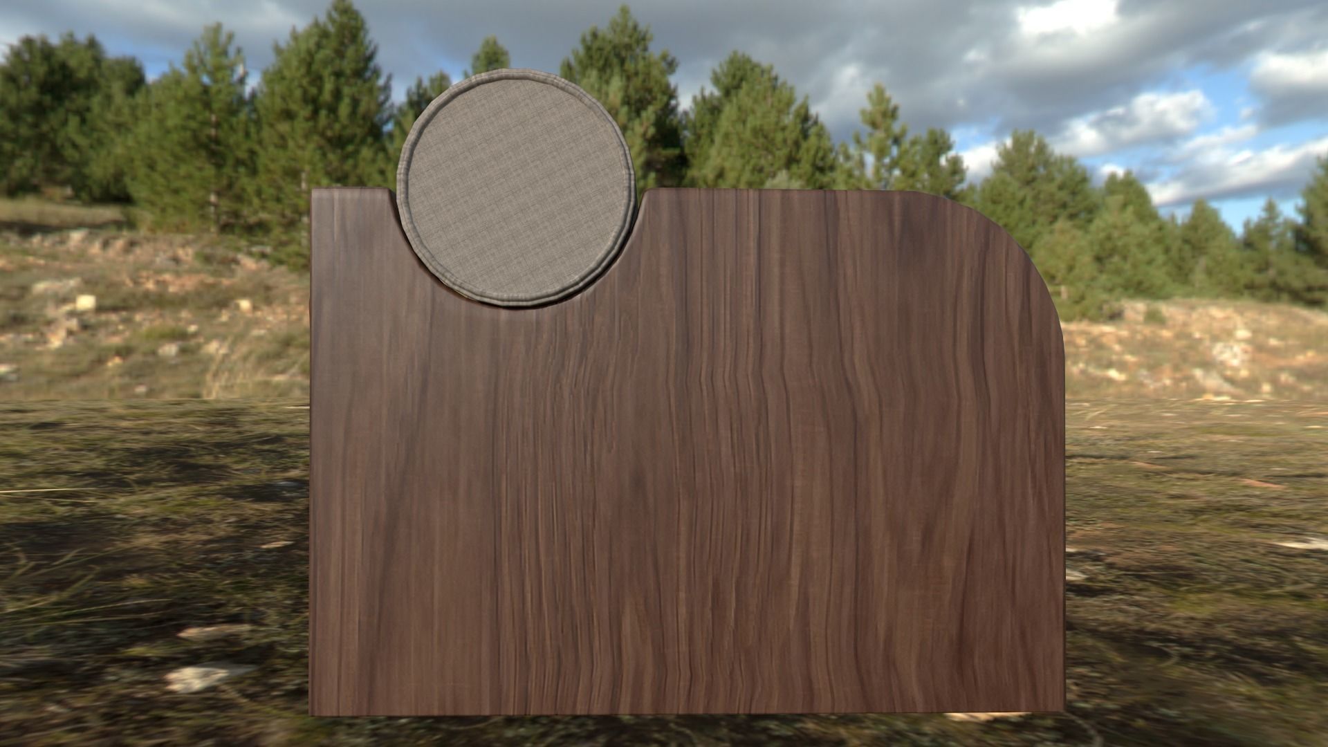 Sofa chair  Low-poly 3D model_3