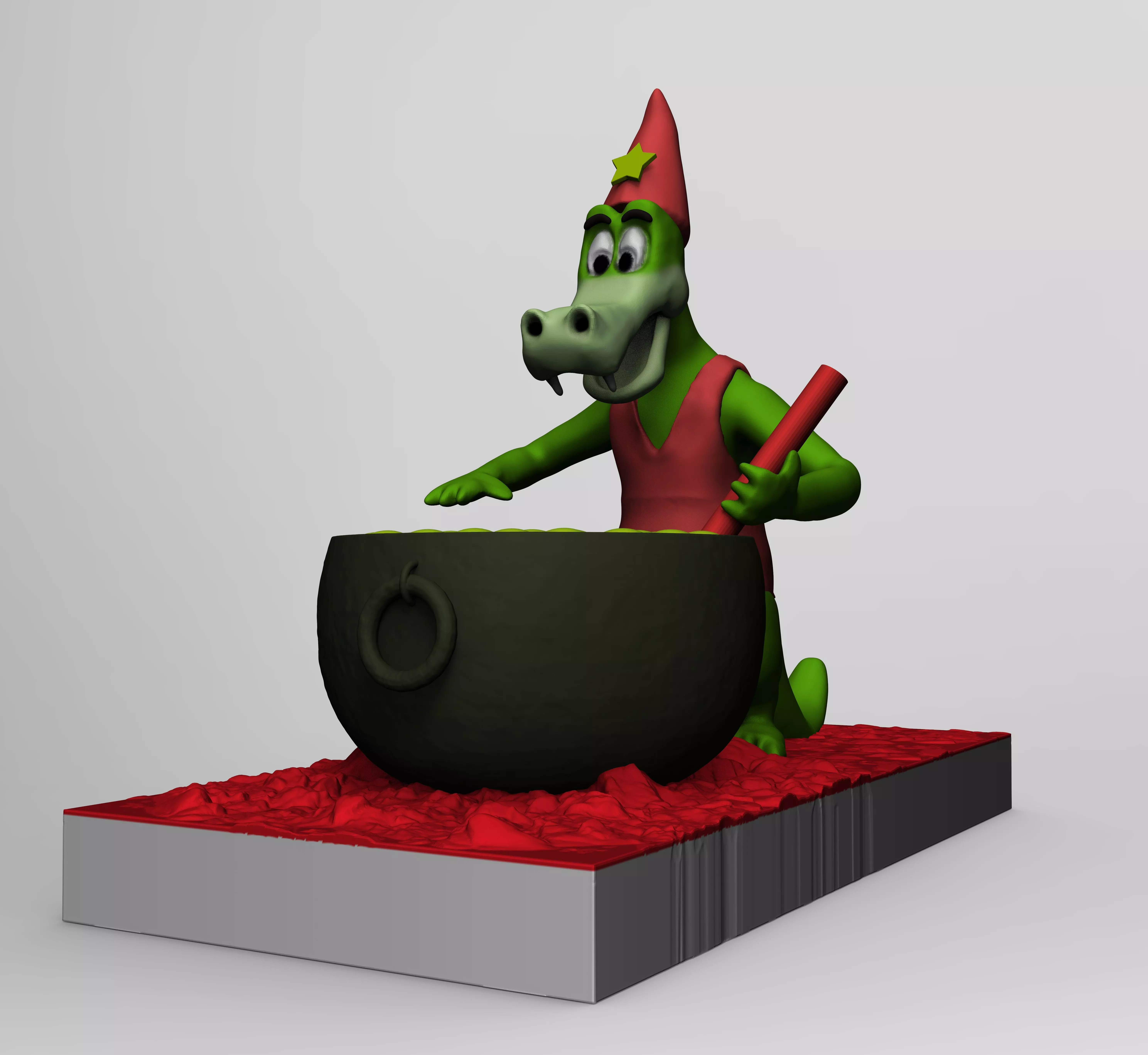 Gabby Gator Witch - Woody Woodpecker 3D print model_0
