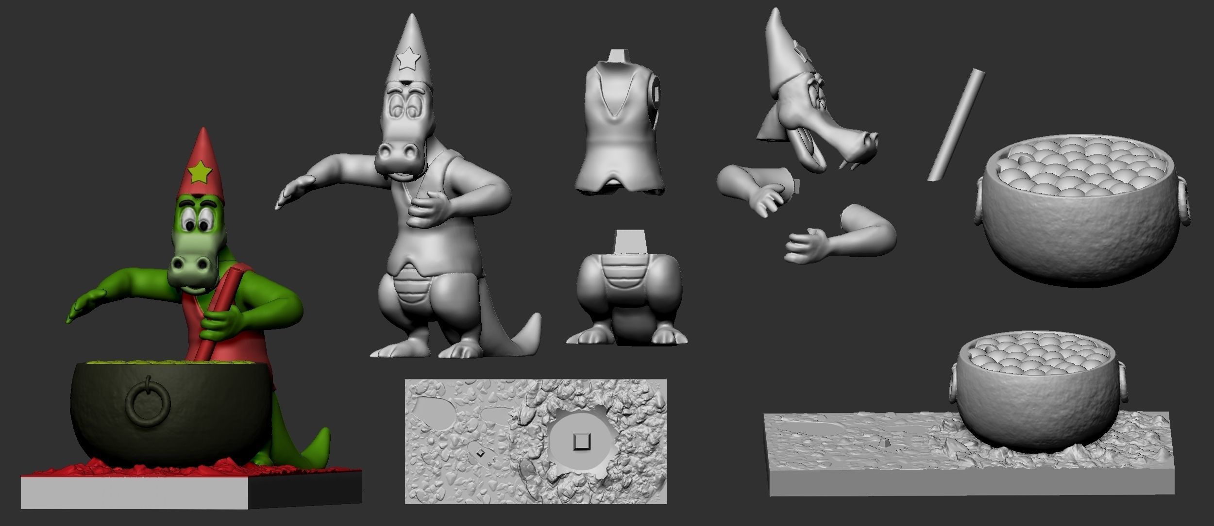 Gabby Gator Witch - Woody Woodpecker 3D print model_2