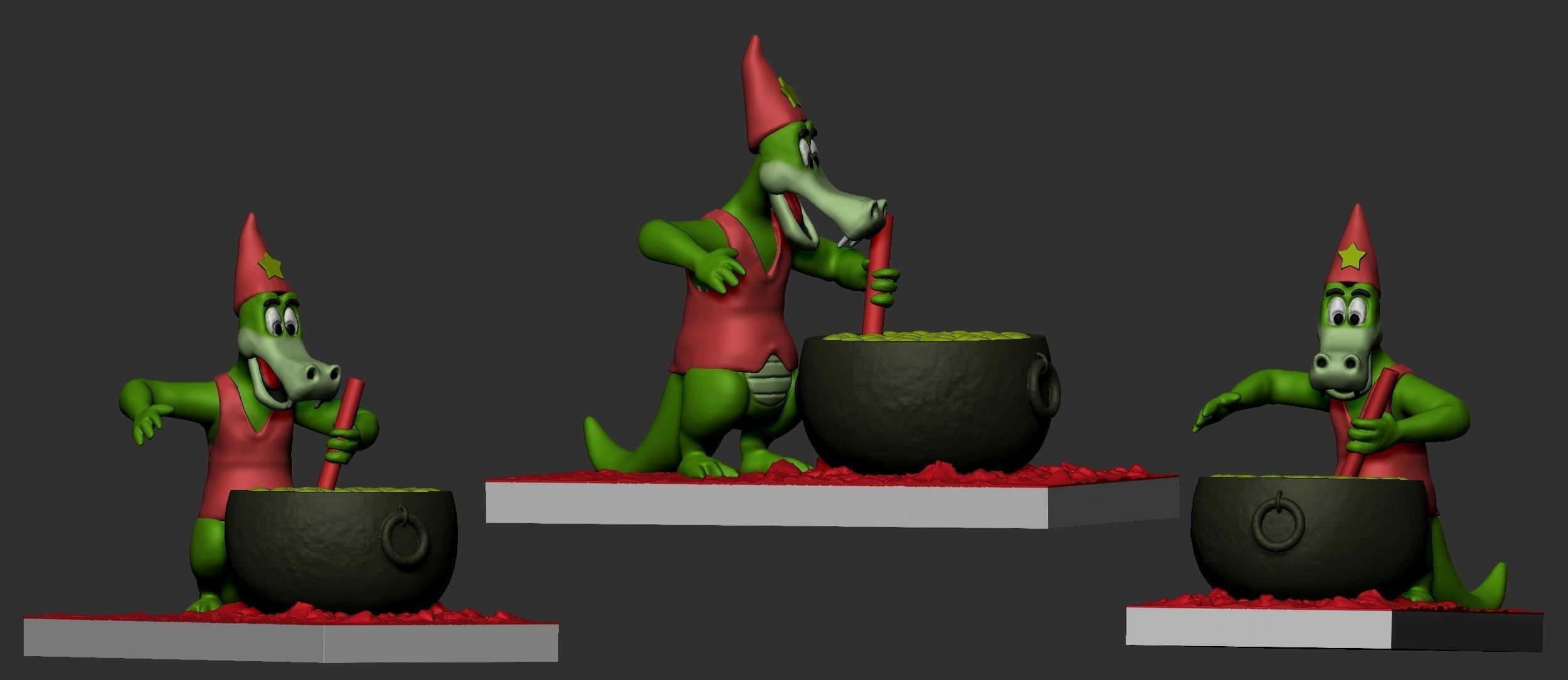 Gabby Gator Witch - Woody Woodpecker 3D print model_3