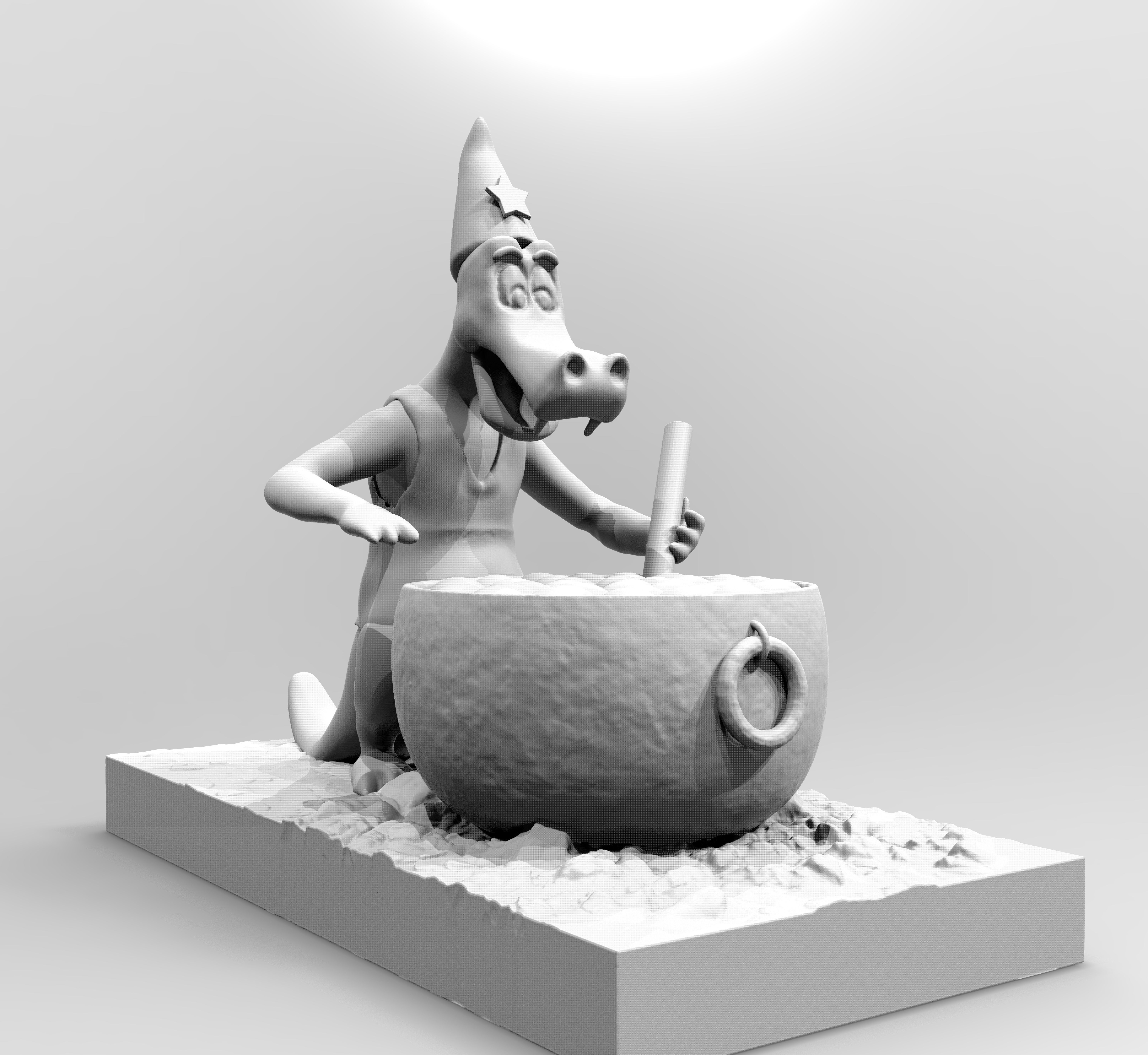Gabby Gator Witch - Woody Woodpecker 3D print model_1