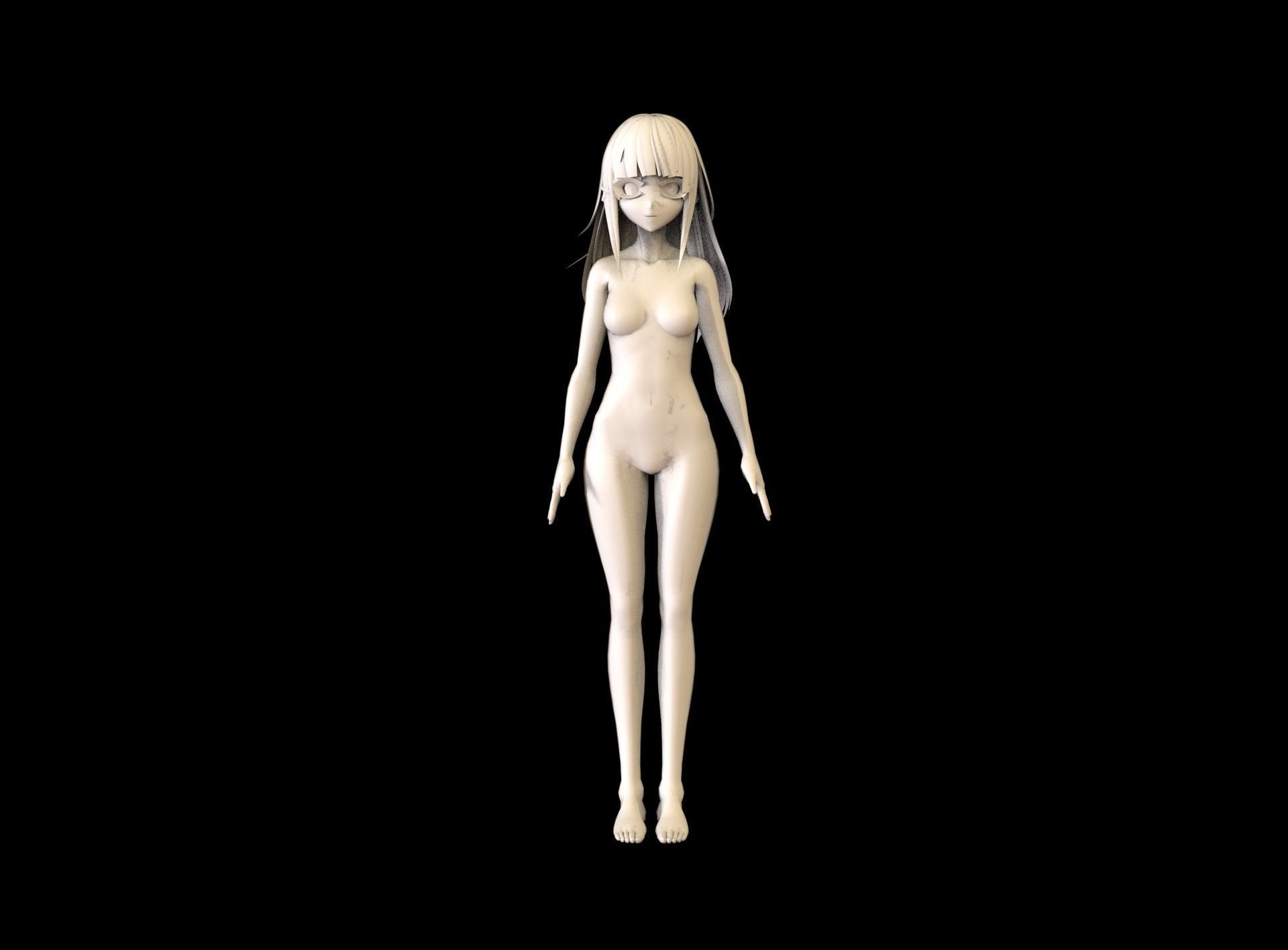 game ready Low Poly Anime Character 8 Low-poly 3D model_6