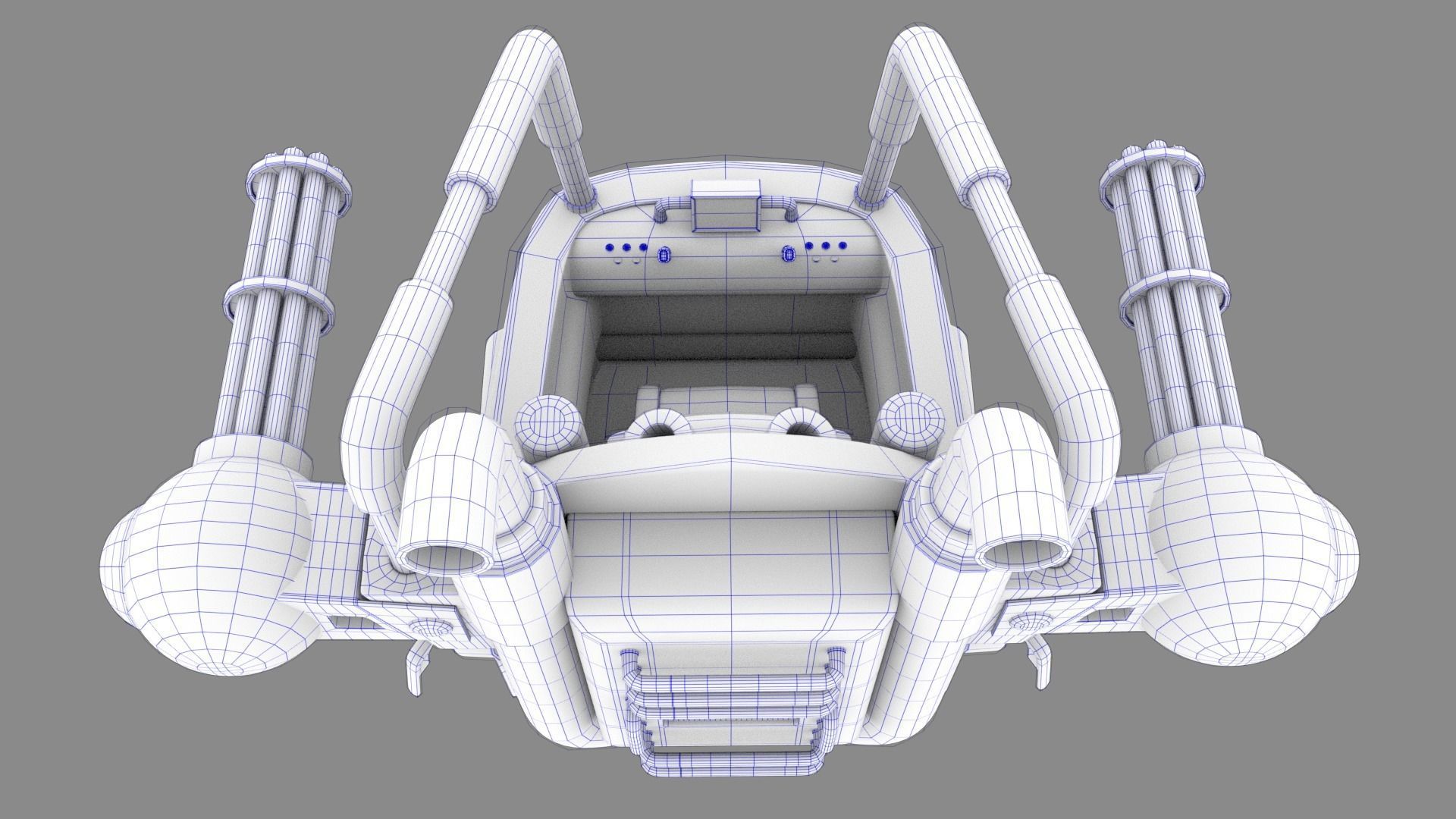 Metal Slug Mecha Tank Low-poly 3D model_10