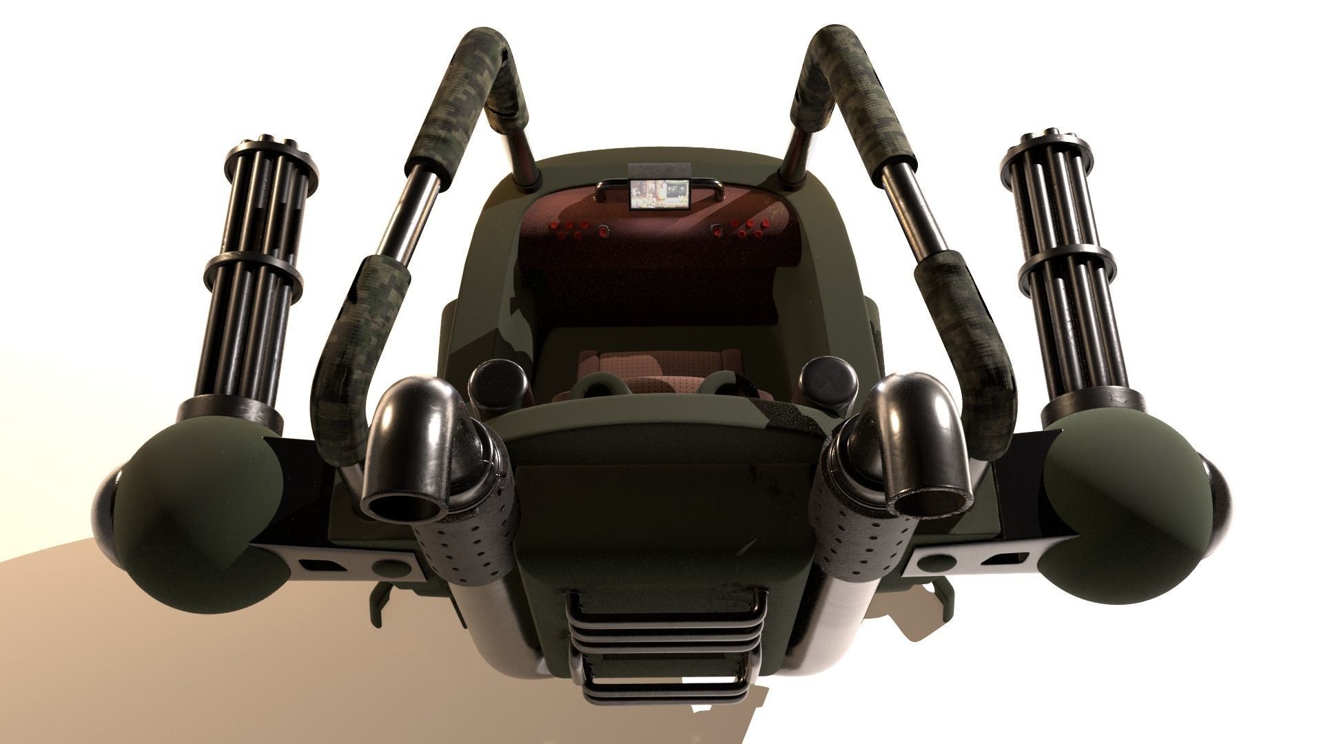 Metal Slug Mecha Tank Low-poly 3D model_8