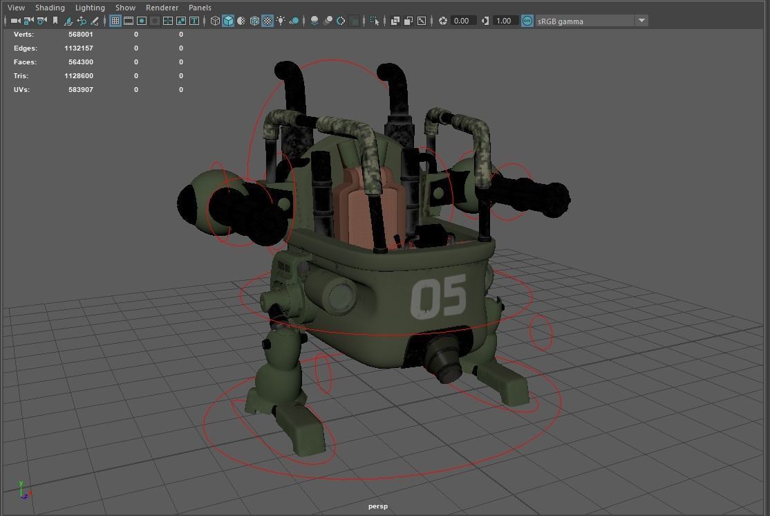 Metal Slug Mecha Tank Low-poly 3D model_11