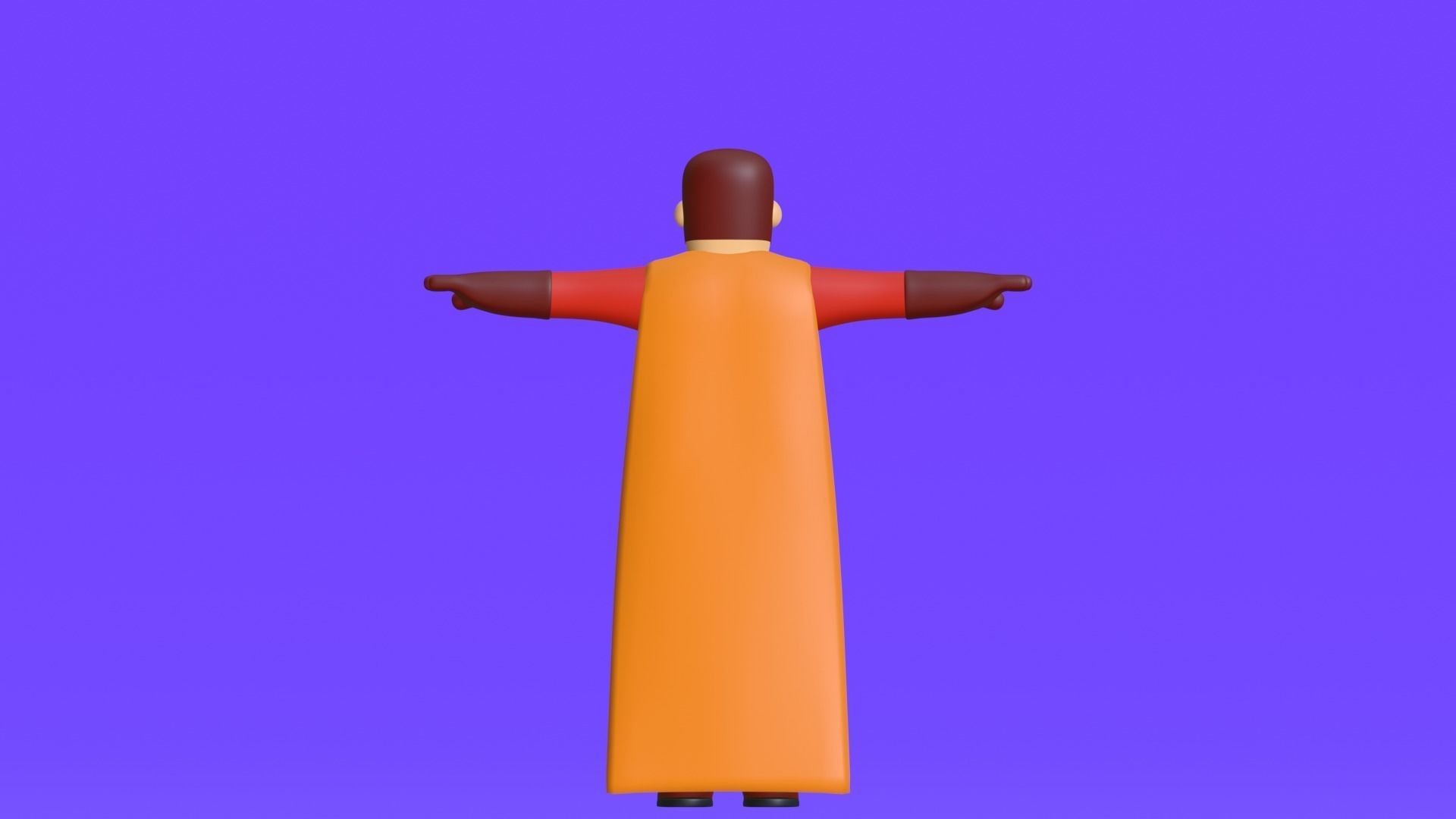 Minimal Superhero 3D Cartoon Character 3D model_16