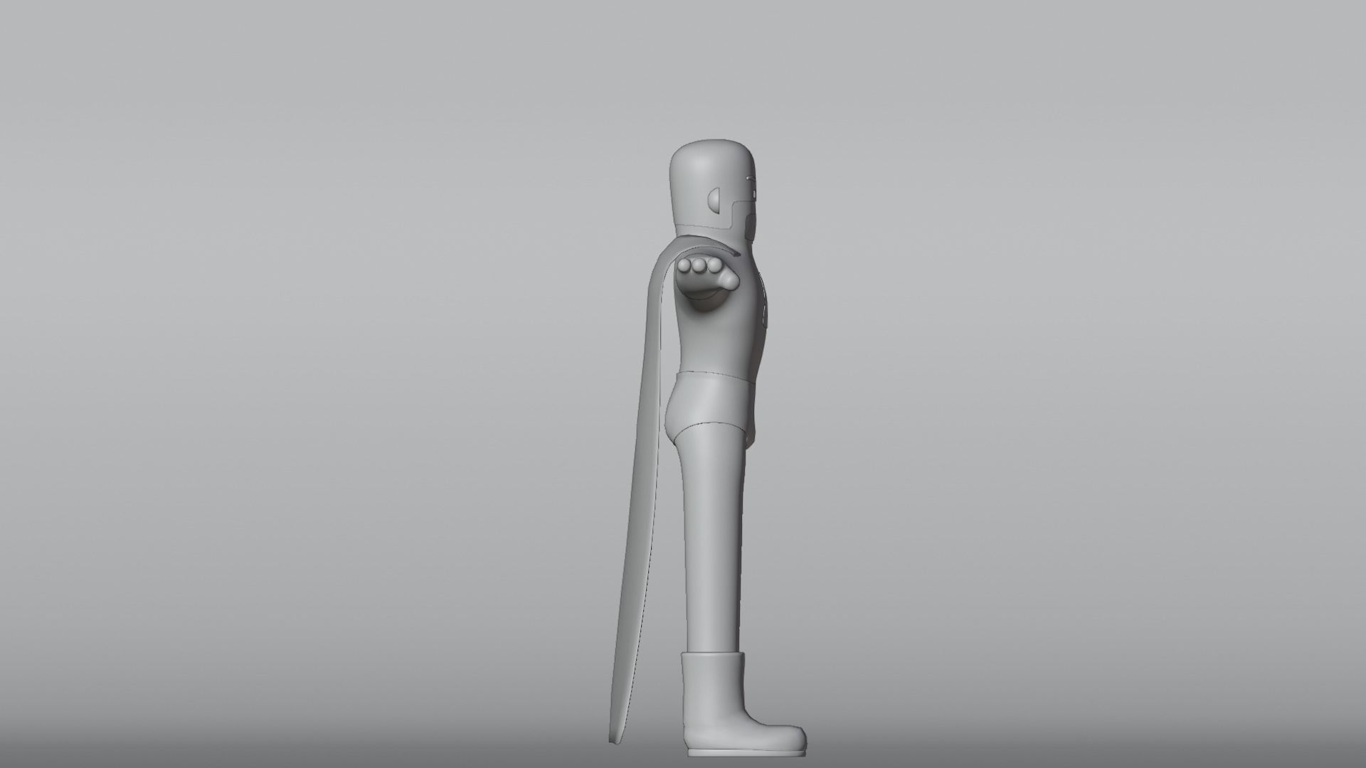 Minimal Superhero 3D Cartoon Character 3D model_19