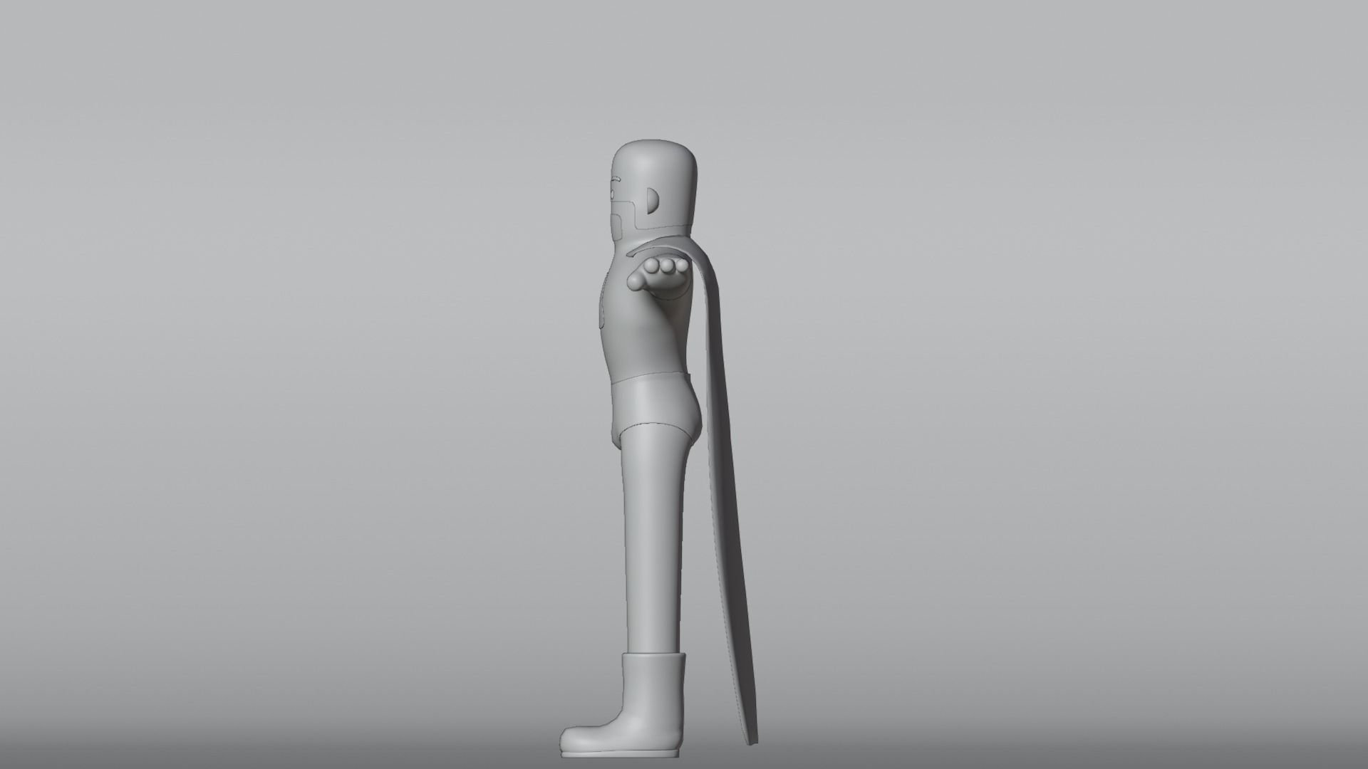 Minimal Superhero 3D Cartoon Character 3D model_21