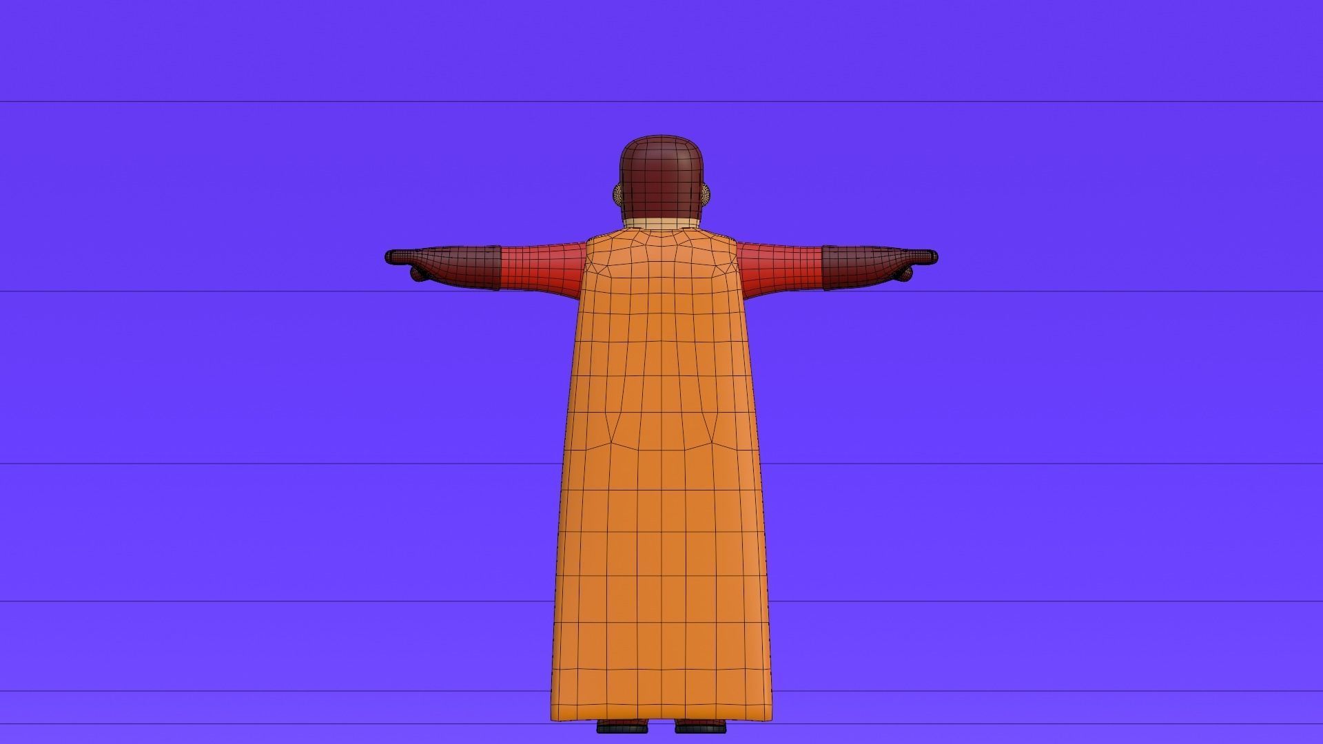 Minimal Superhero 3D Cartoon Character 3D model_28