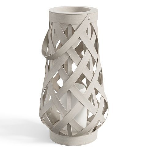 Outdoor Lantern with Electric Candle 3D model