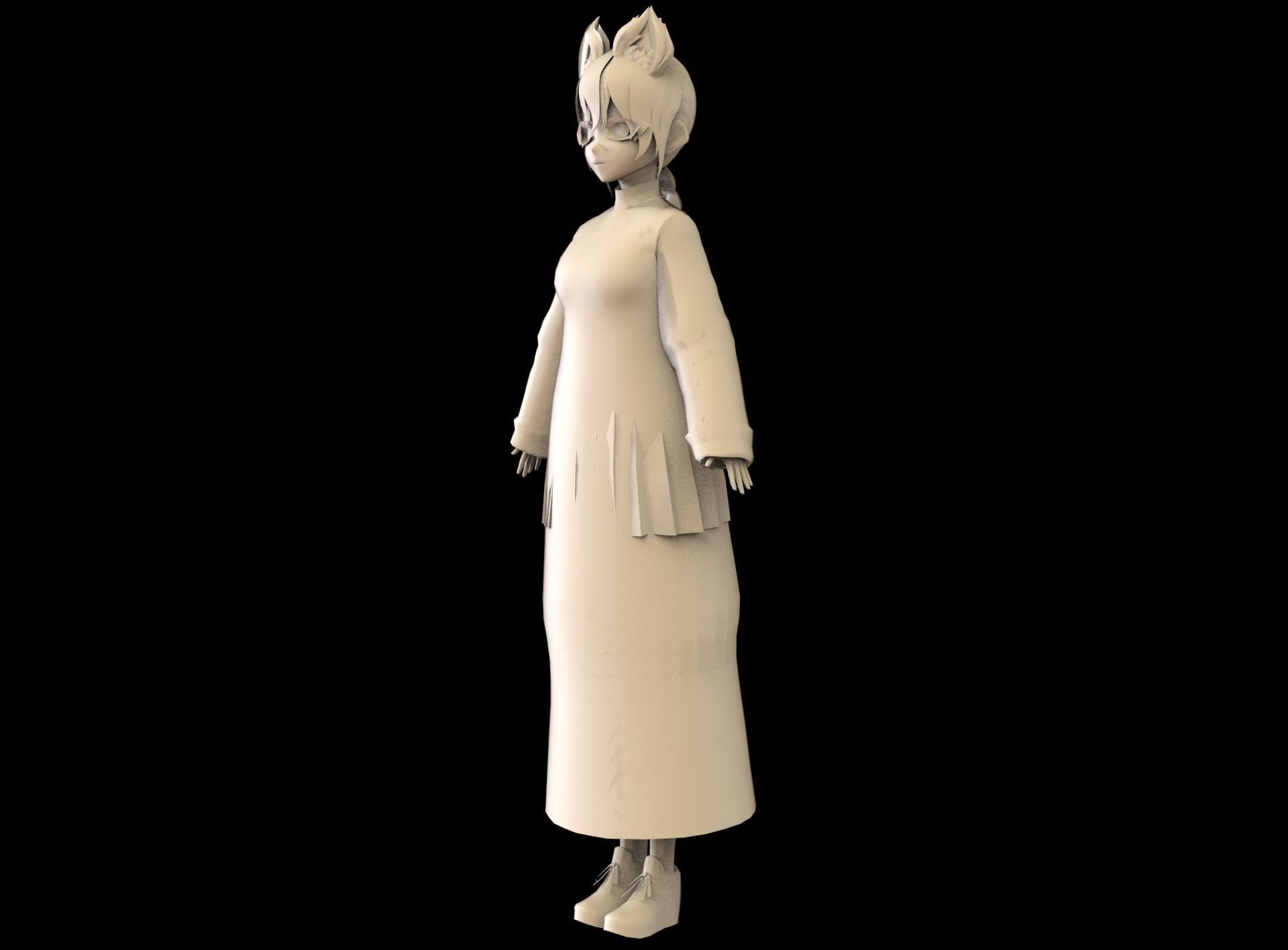 game ready Low Poly Anime Character 9 Low-poly 3D model_10
