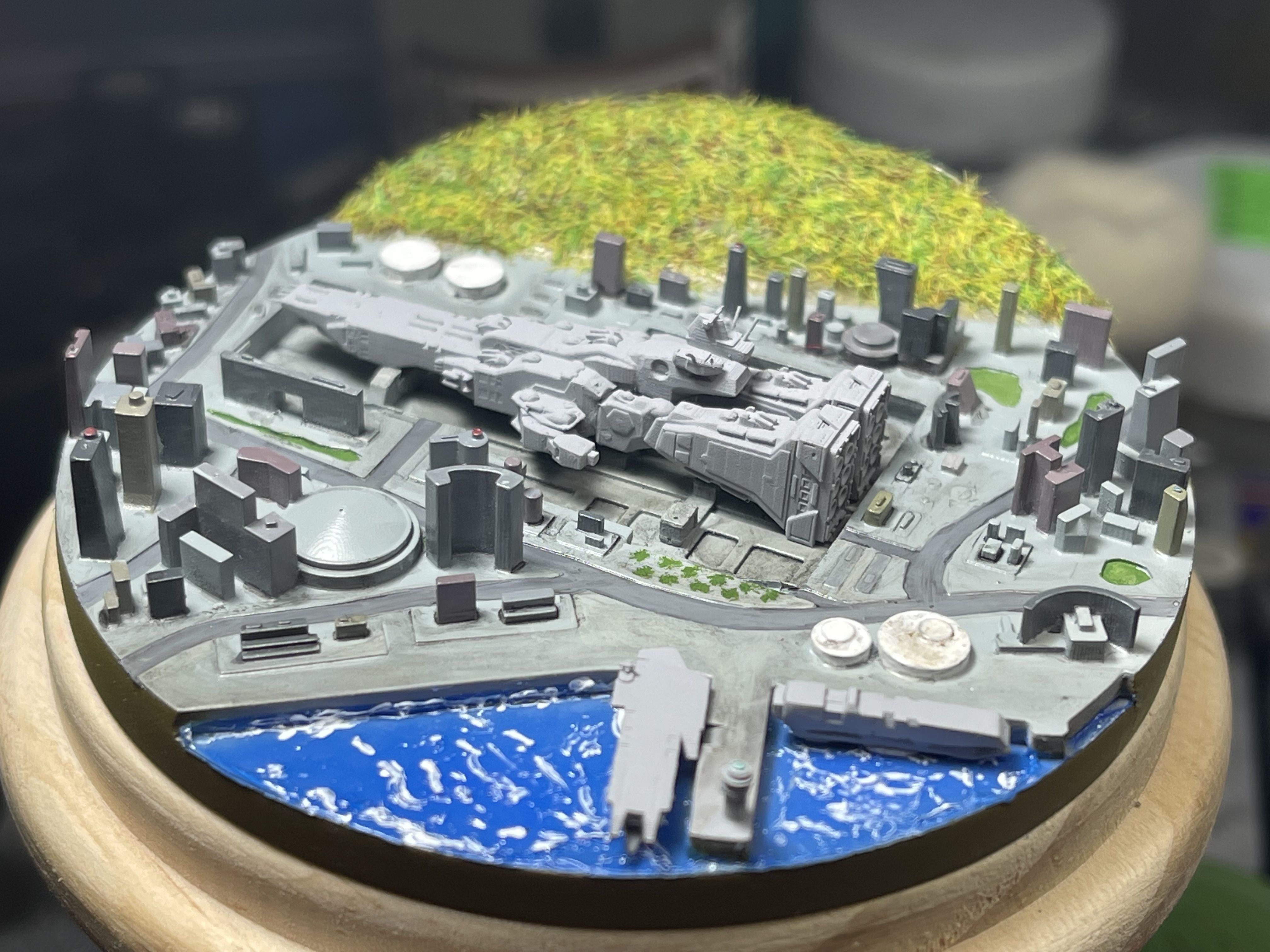 Macross - SDF-1 Base - Space ship not include 3D print model_2