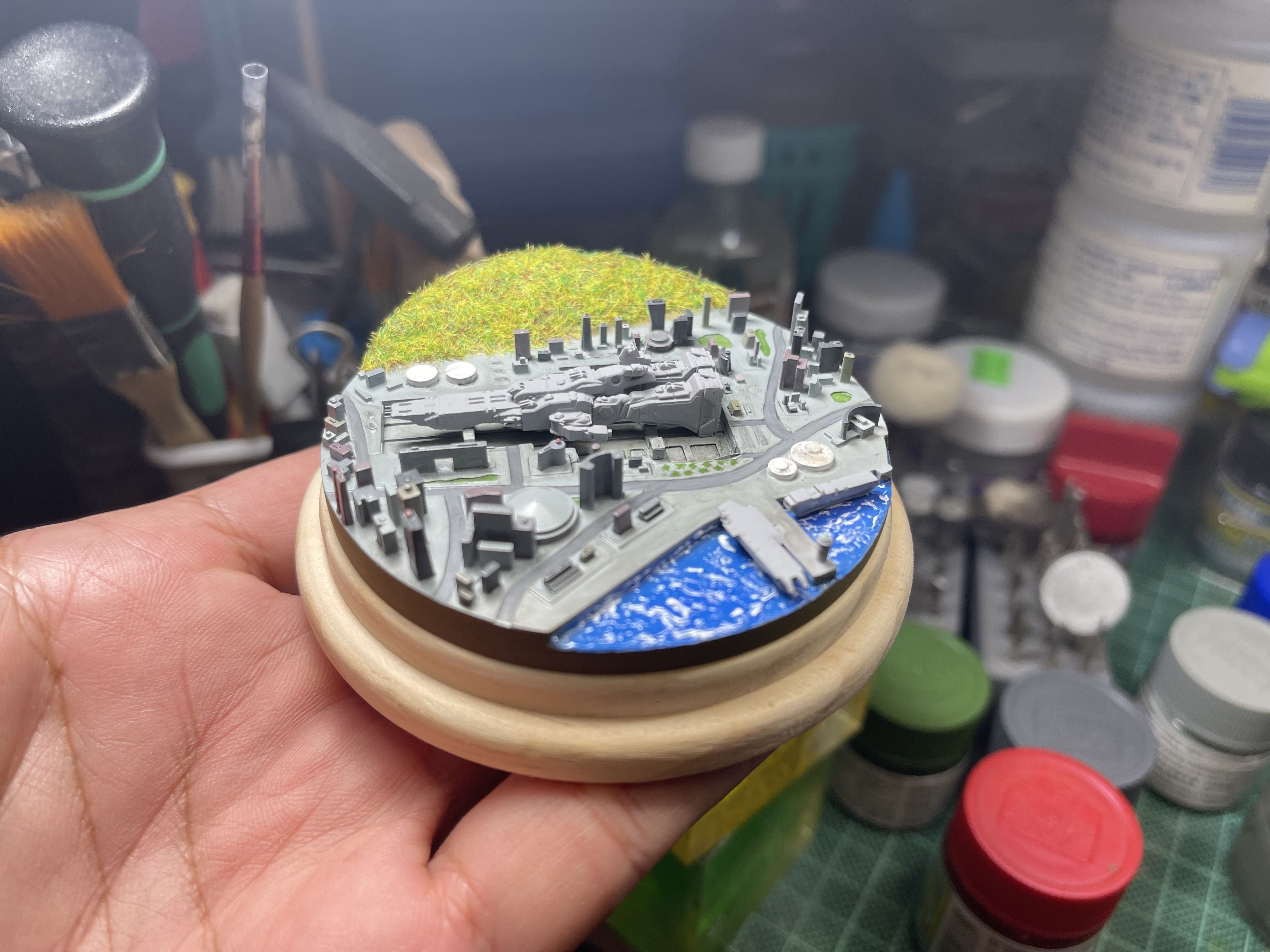 Macross - SDF-1 Base - Space ship not include 3D print model_5