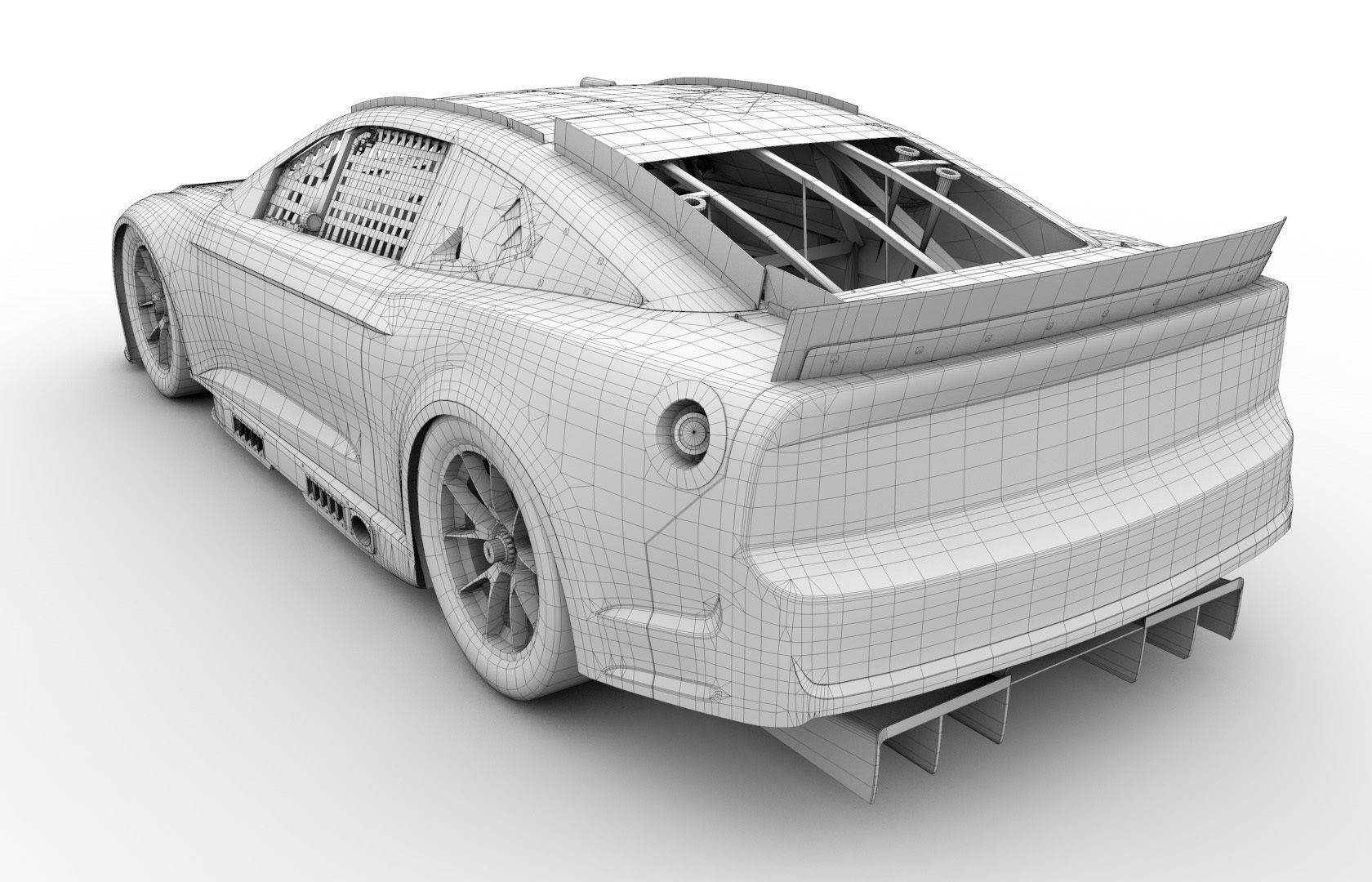 Nascar Chevrolet Camaro ZL1 2022 Low-poly 3D model_8