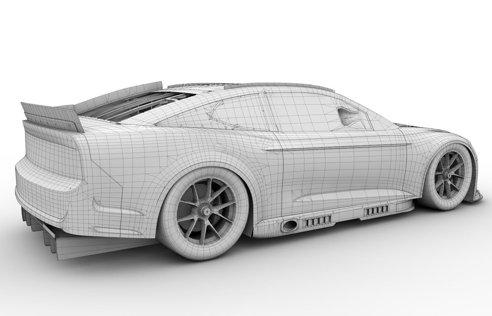 Nascar Chevrolet Camaro ZL1 2022 Low-poly 3D model_9