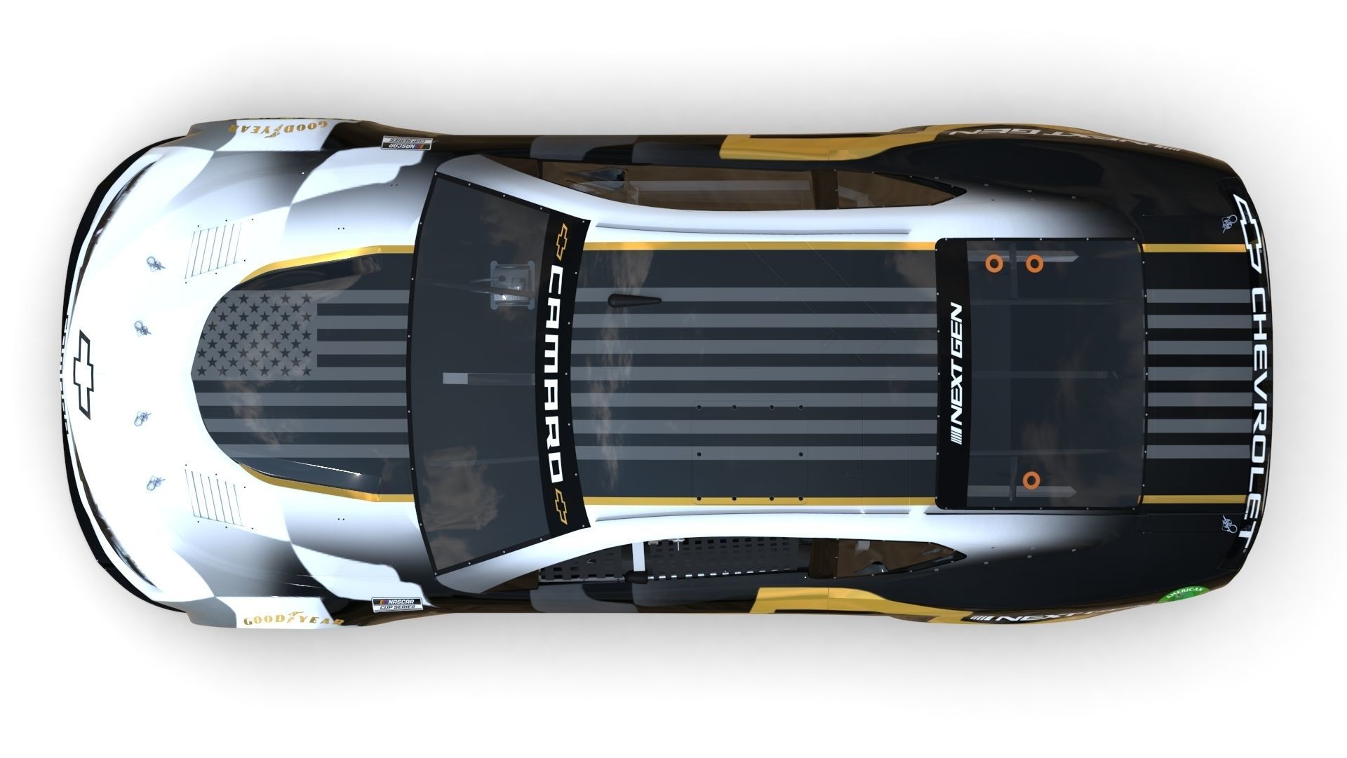 Nascar Chevrolet Camaro ZL1 2022 Low-poly 3D model_23