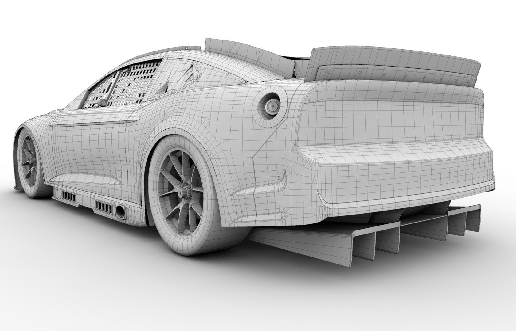 Nascar Chevrolet Camaro ZL1 2022 Low-poly 3D model_2