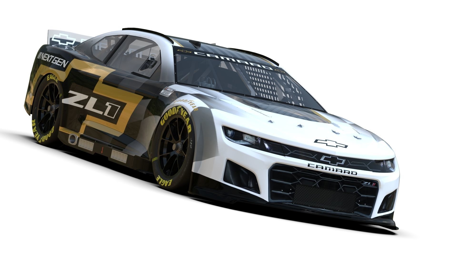Nascar Chevrolet Camaro ZL1 2022 Low-poly 3D model_17