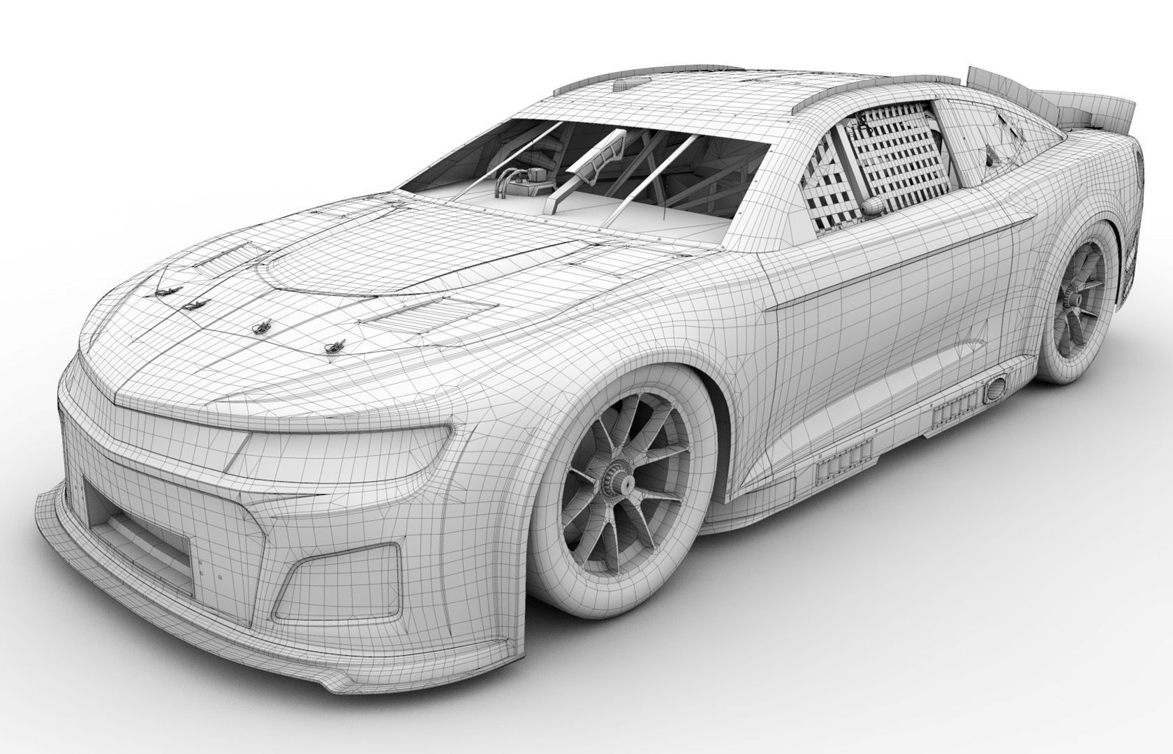 Nascar Chevrolet Camaro ZL1 2022 Low-poly 3D model_3