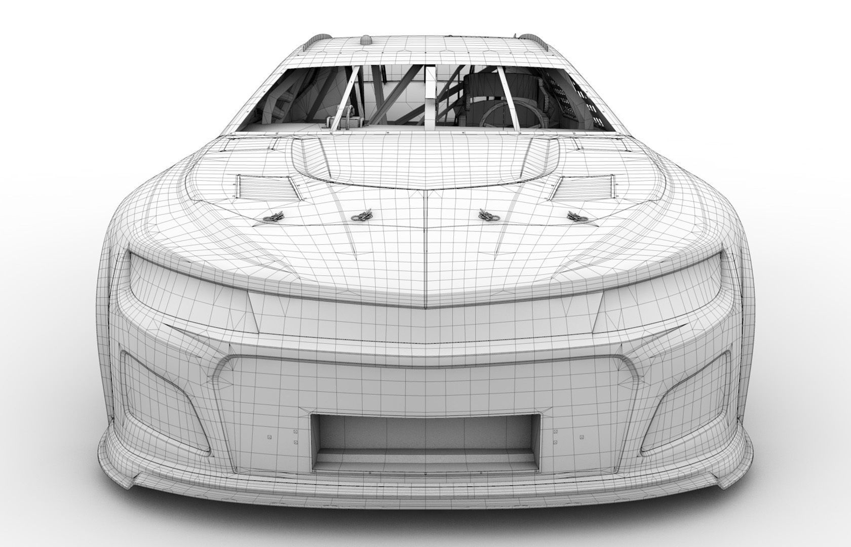 Nascar Chevrolet Camaro ZL1 2022 Low-poly 3D model_4