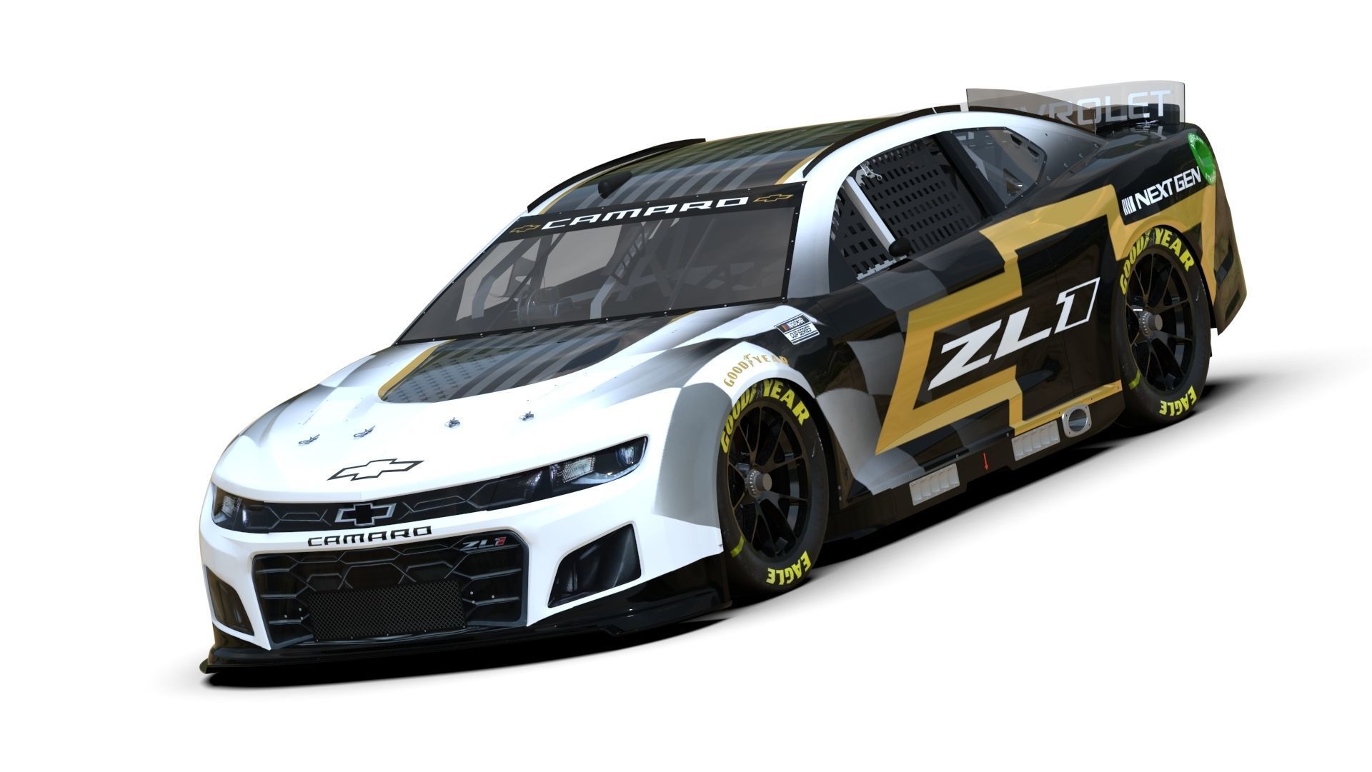 Nascar Chevrolet Camaro ZL1 2022 Low-poly 3D model_14