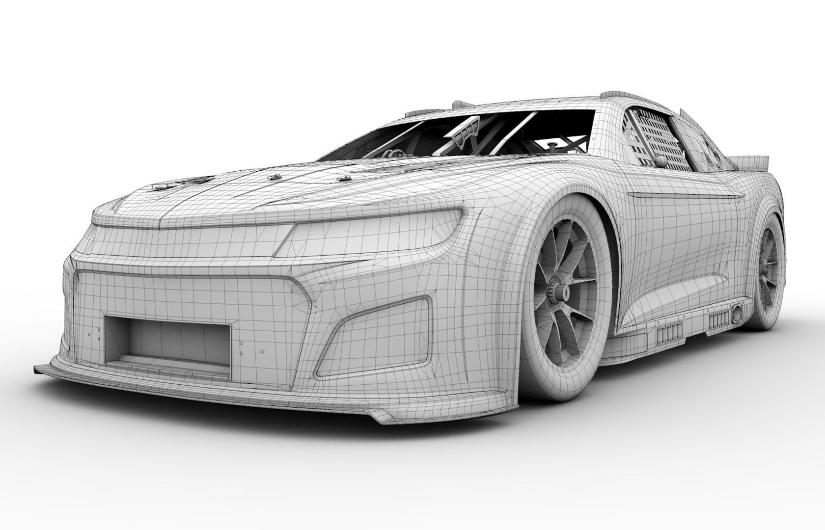 Nascar Chevrolet Camaro ZL1 2022 Low-poly 3D model_1