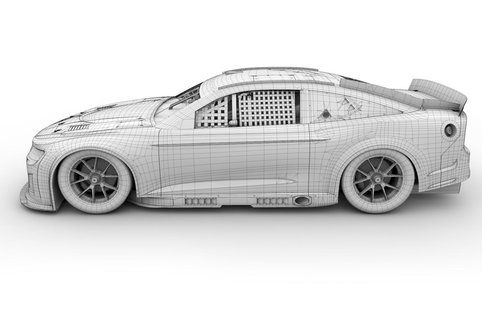 Nascar Chevrolet Camaro ZL1 2022 Low-poly 3D model_5