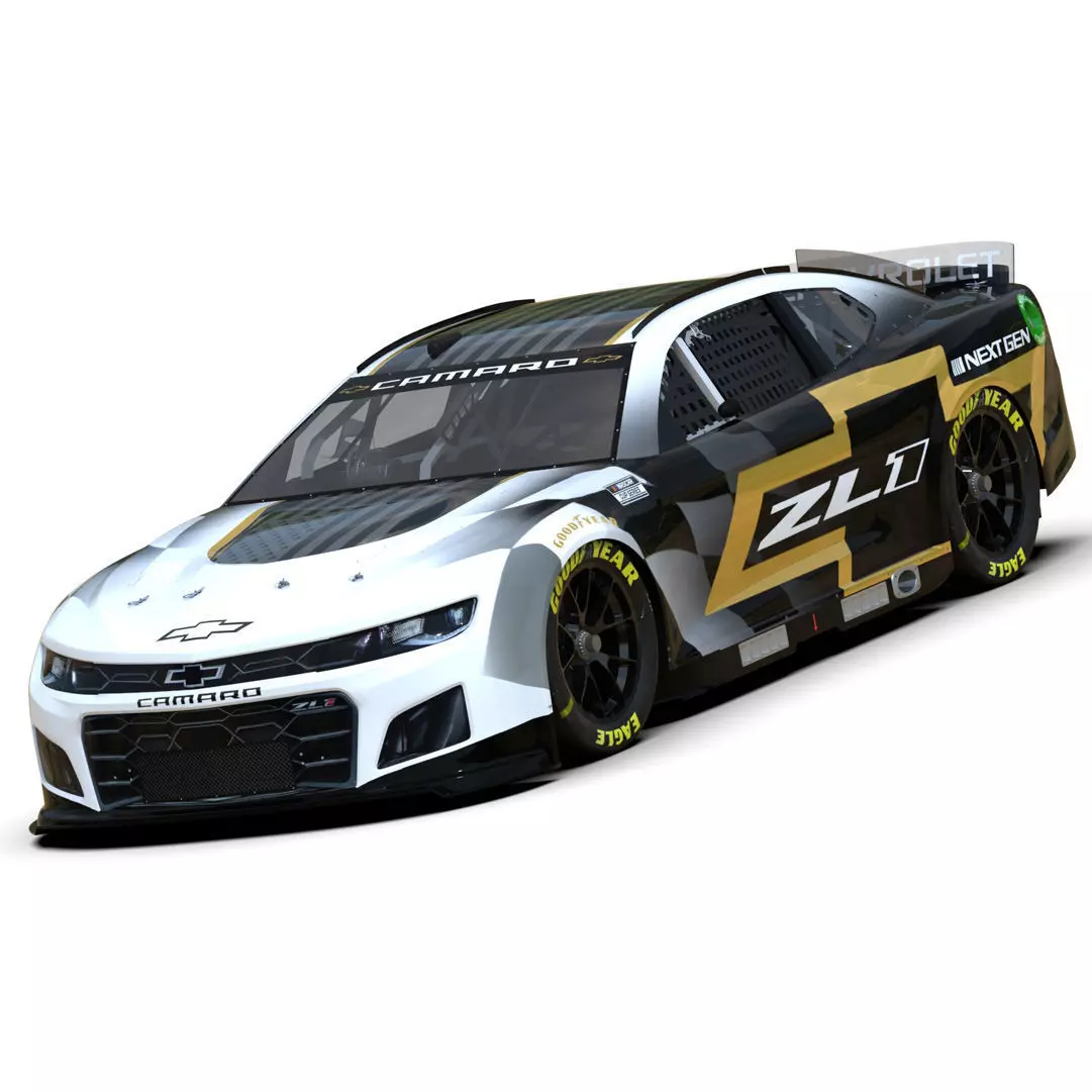 Nascar Chevrolet Camaro ZL1 2022 Low-poly 3D model_0