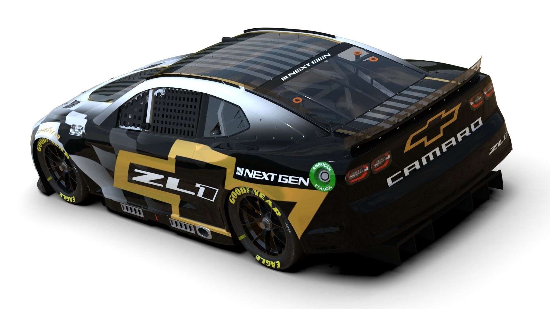 Nascar Chevrolet Camaro ZL1 2022 Low-poly 3D model_15