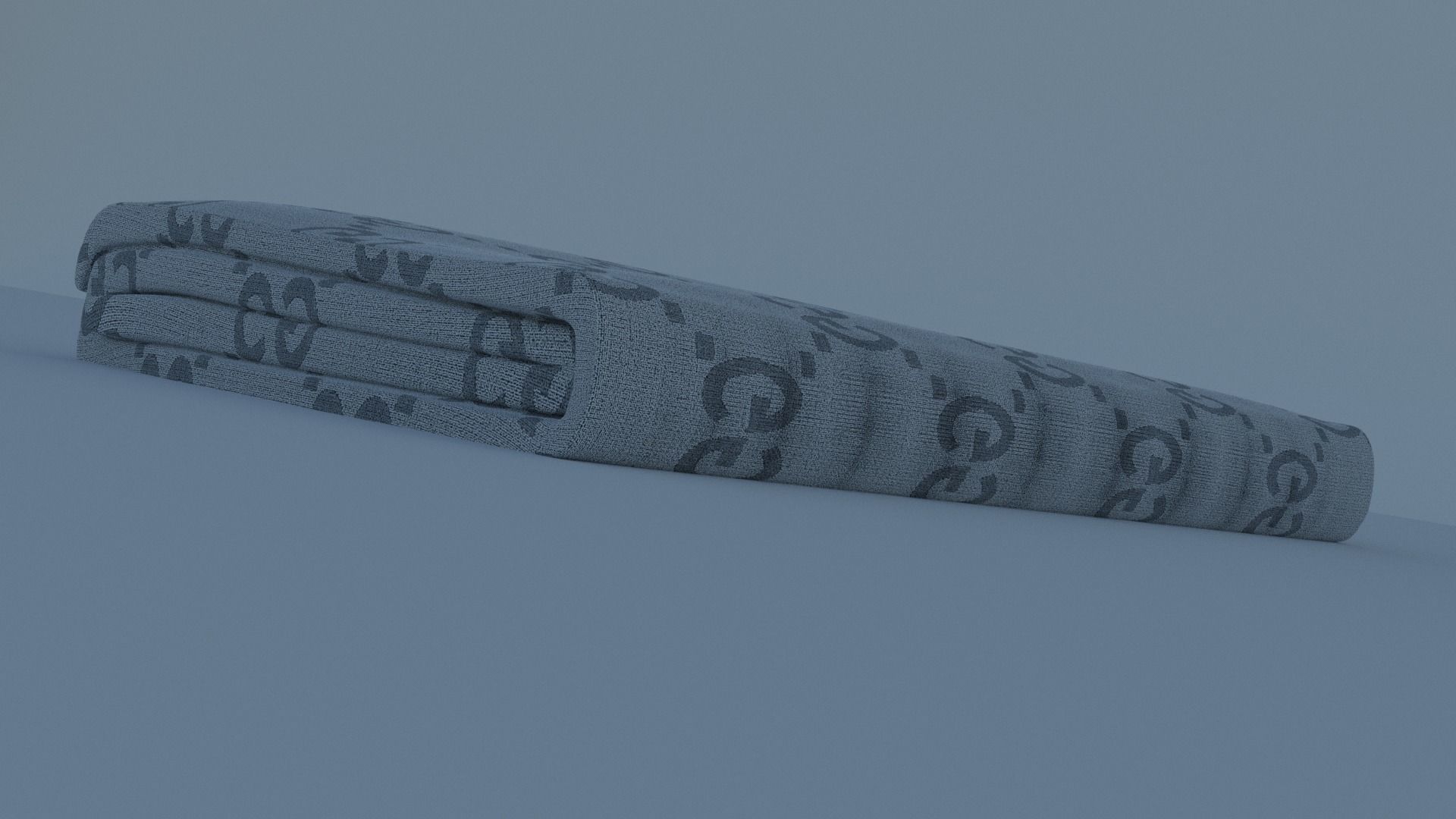 Gucci towel low poly PBR textures Low-poly 3D model_4