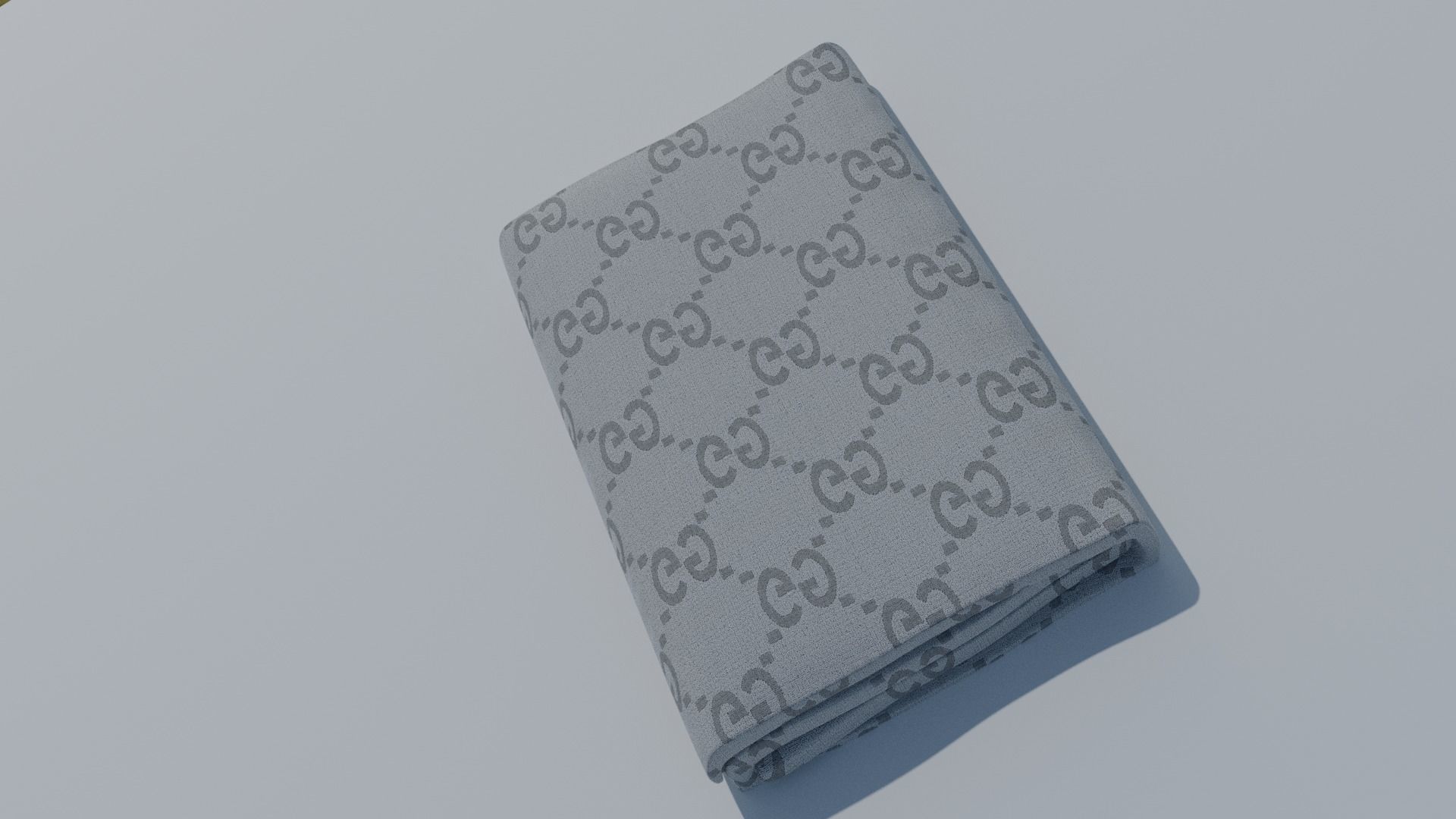 Gucci towel low poly PBR textures Low-poly 3D model_1