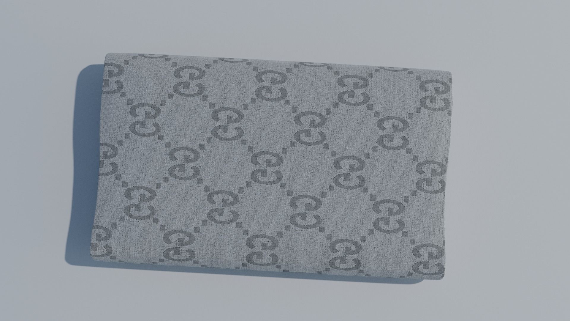 Gucci towel low poly PBR textures Low-poly 3D model_3