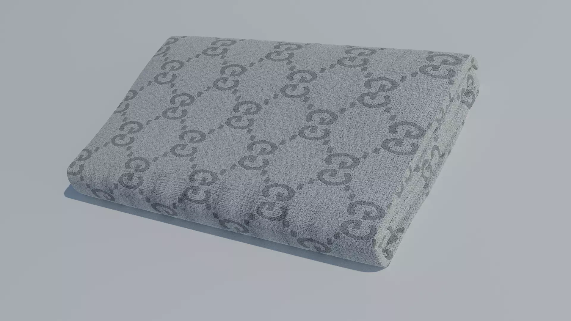 Gucci towel low poly PBR textures Low-poly 3D model_0