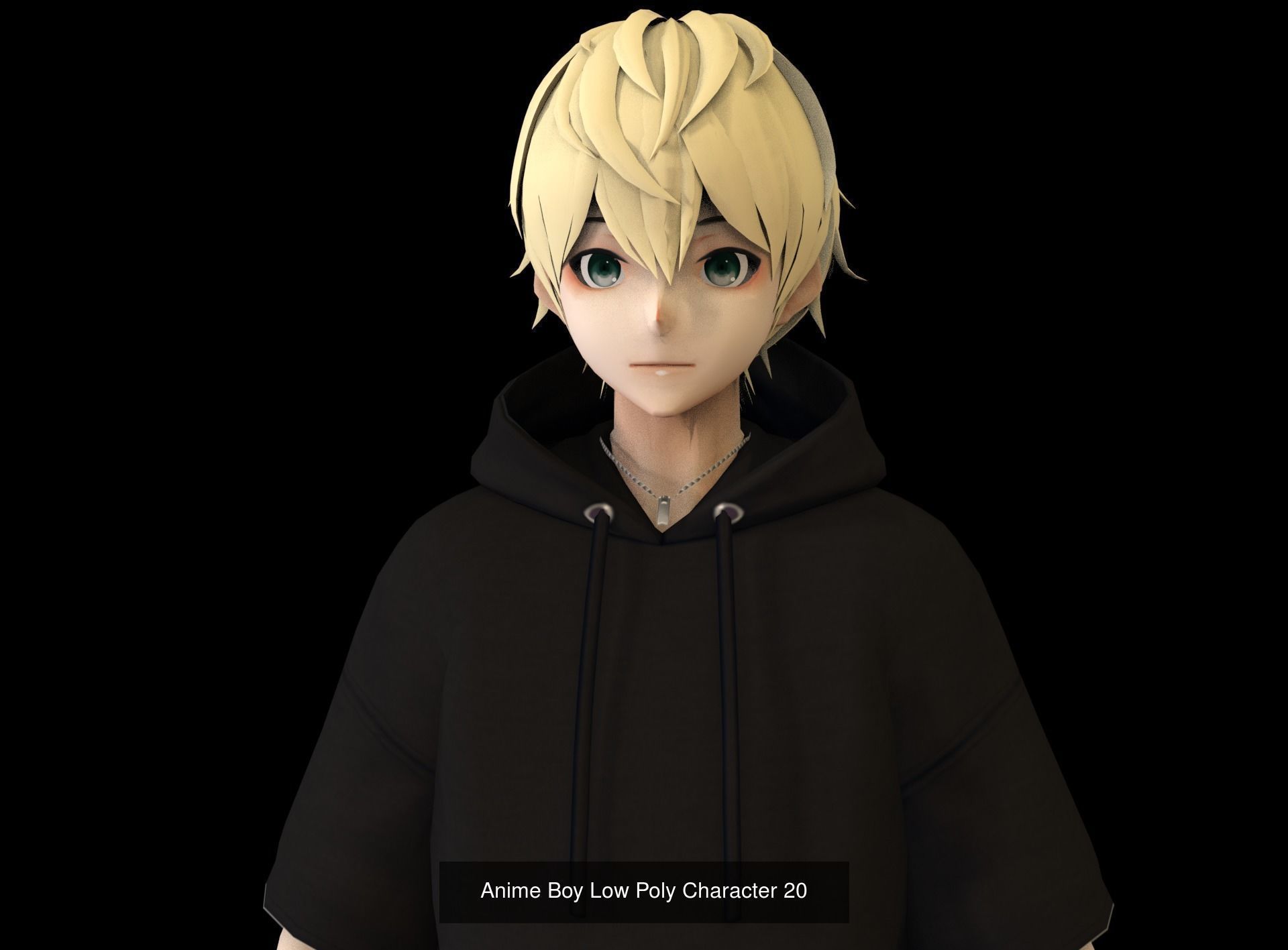 13 Anime Low Poly Characters GIGAPack 3D Model Collection_9