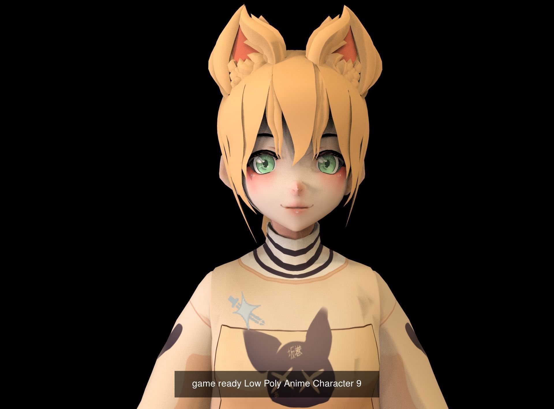 13 Anime Low Poly Characters GIGAPack 3D Model Collection_12