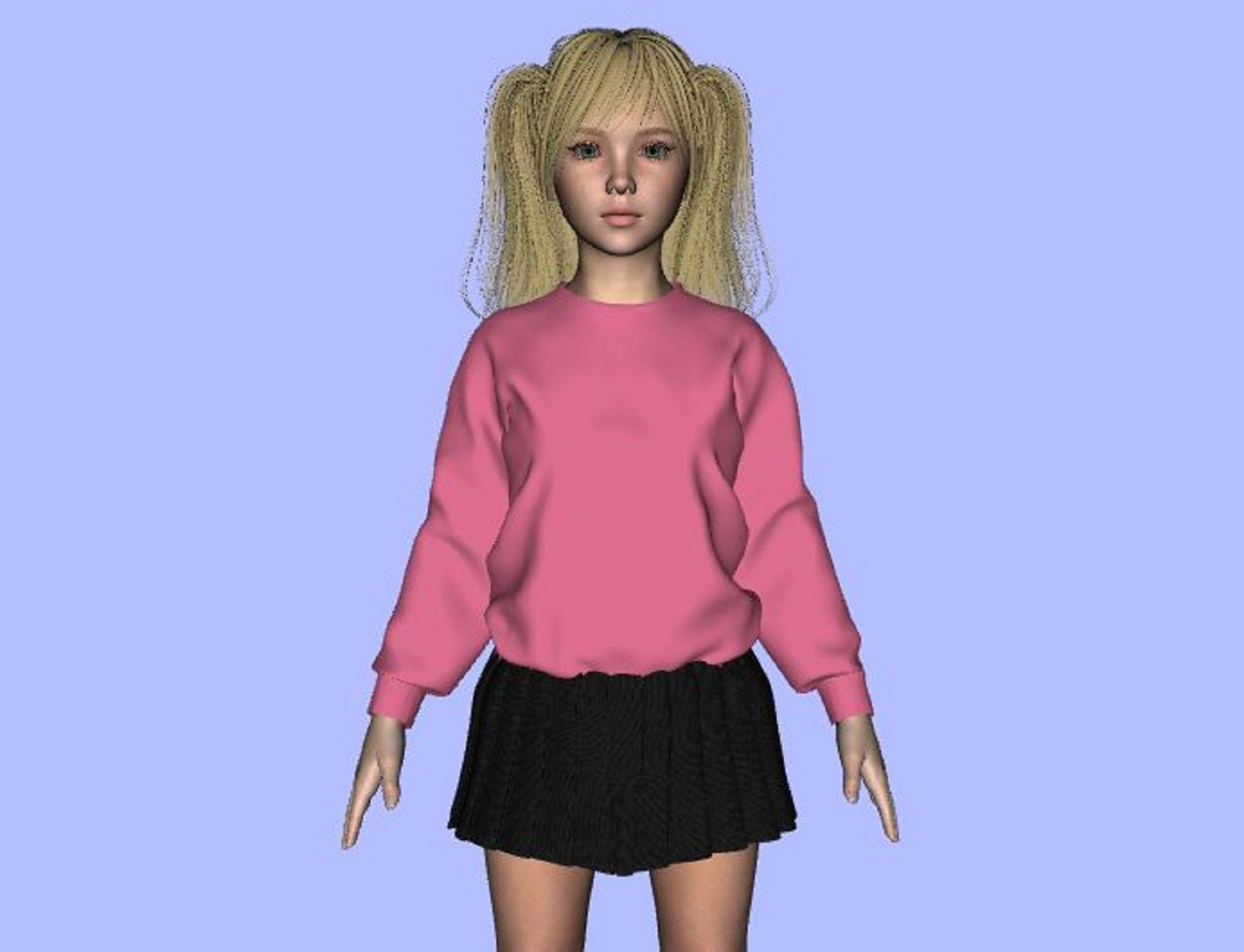 Diana Tween baby  Genesis 8 Female 3D Model 3D model_39