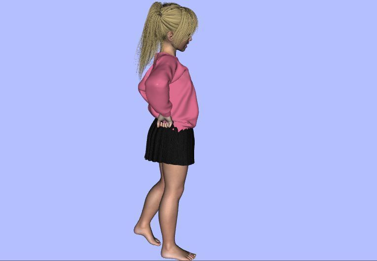 Diana Tween baby  Genesis 8 Female 3D Model 3D model_37