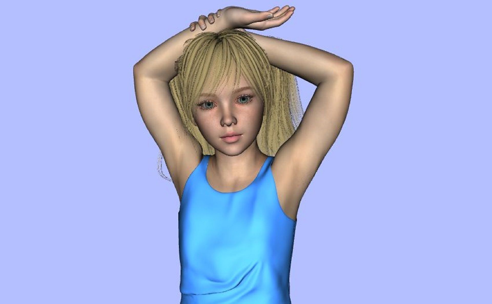 Diana Tween baby  Genesis 8 Female 3D Model 3D model_53