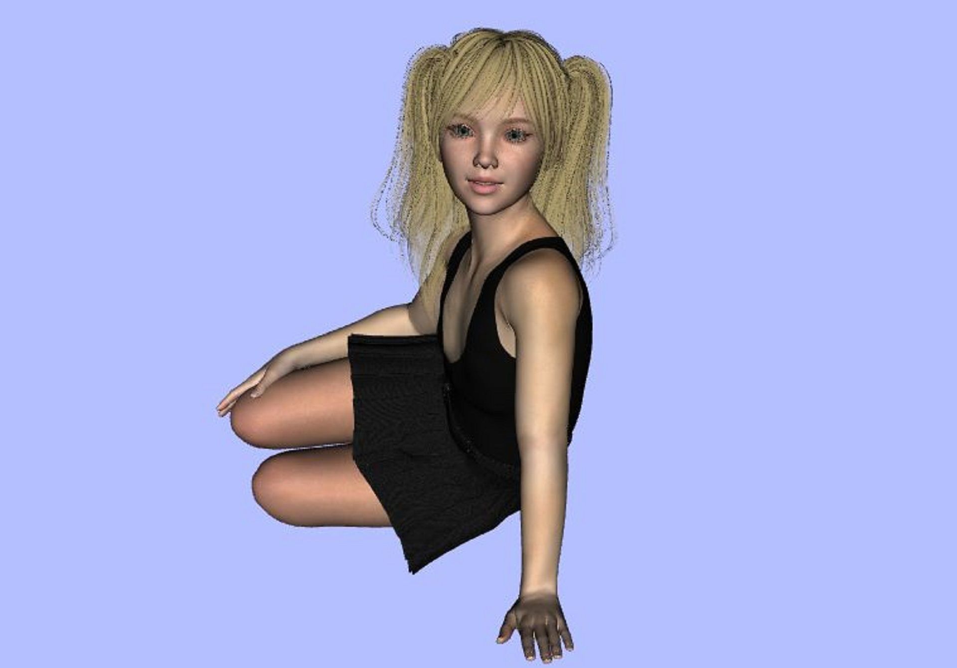 Diana Tween baby  Genesis 8 Female 3D Model 3D model_25