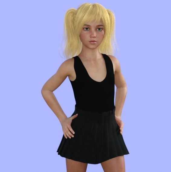 Diana Tween baby  Genesis 8 Female 3D Model 3D model_4
