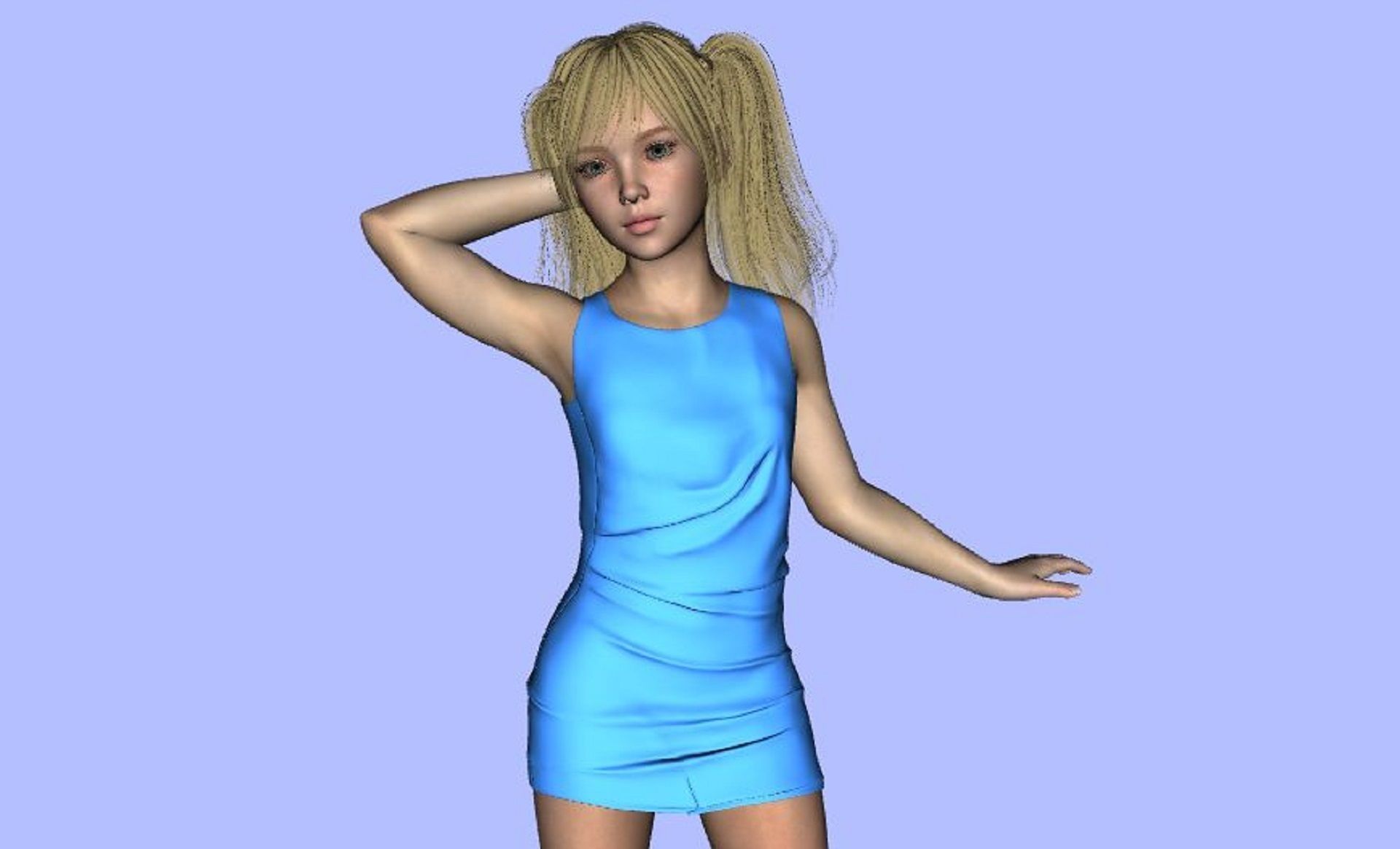 Diana Tween baby  Genesis 8 Female 3D Model 3D model_54