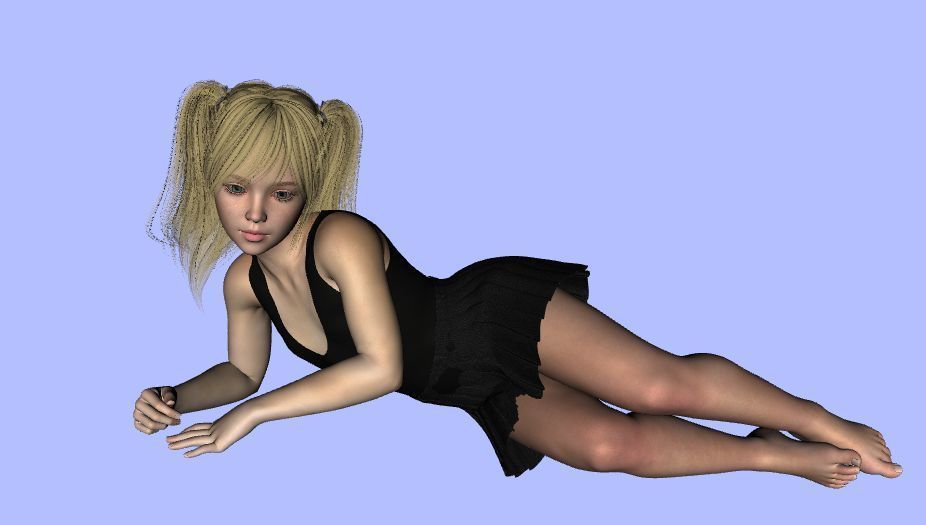 Diana Tween baby  Genesis 8 Female 3D Model 3D model_55