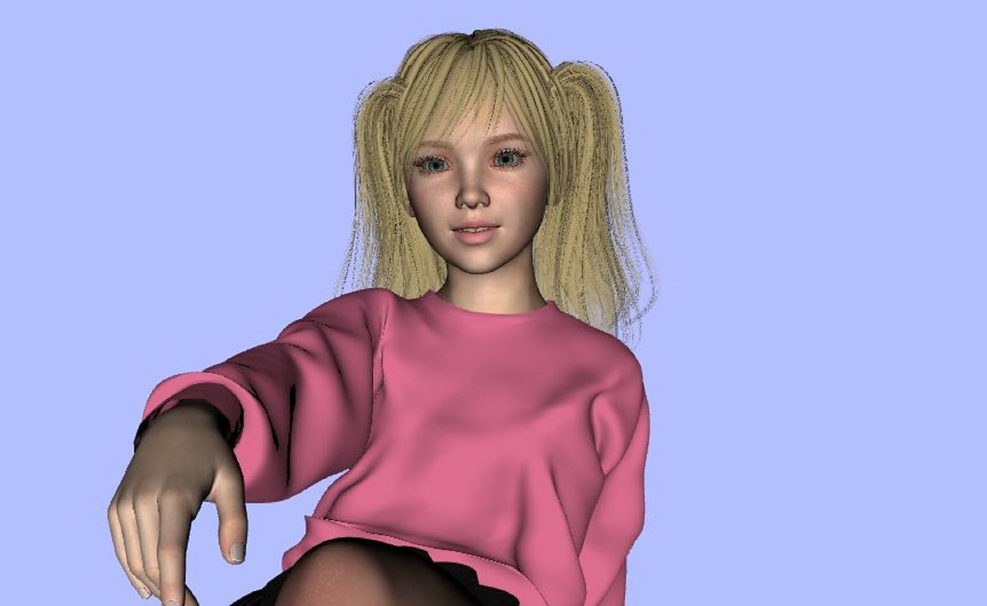 Diana Tween baby  Genesis 8 Female 3D Model 3D model_20