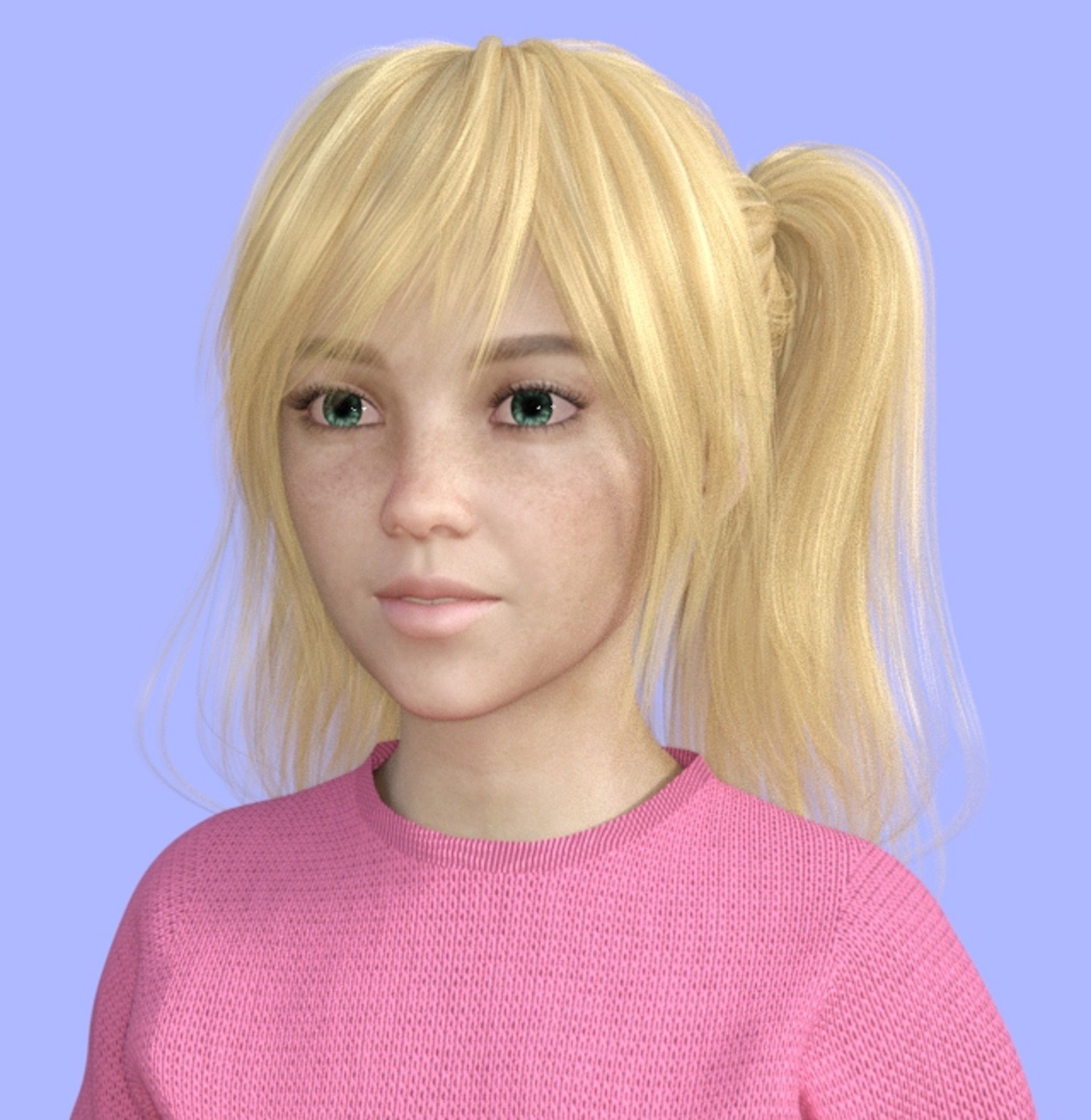 Diana Tween baby  Genesis 8 Female 3D Model 3D model_5