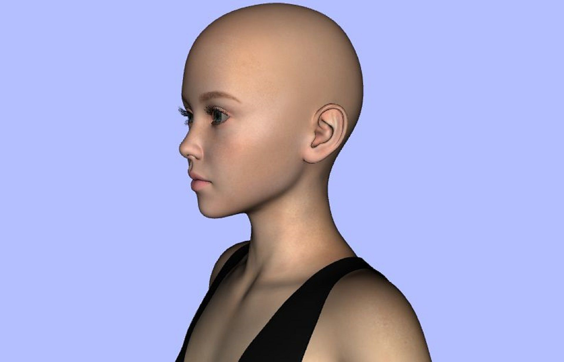 Diana Tween baby  Genesis 8 Female 3D Model 3D model_13